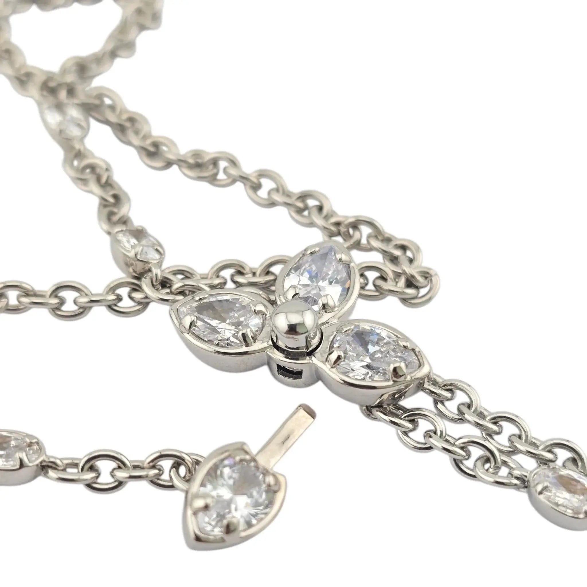 Louis Vuitton LV Silver Crystal Choker Necklace LOUIS VUITTON