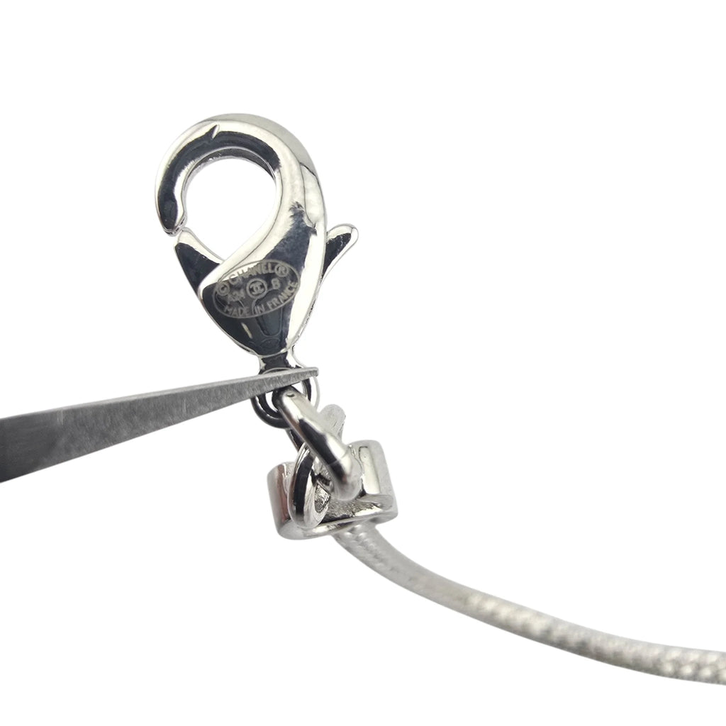 Chanel CC Silver Metal Long Necklace 2024 CHANEL