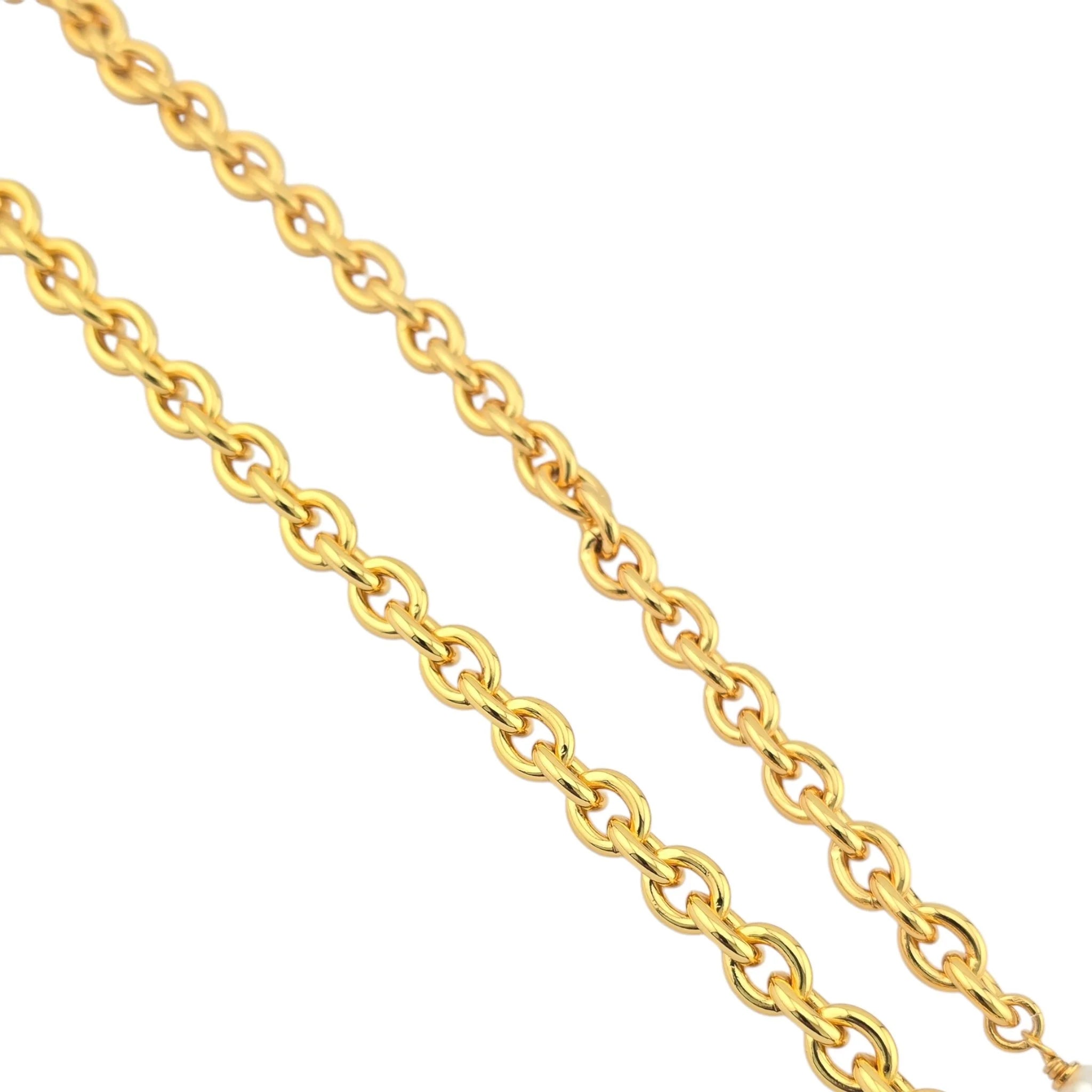 Chanel CC 3 Lion Pendant Gold Necklace 2022 CHANEL