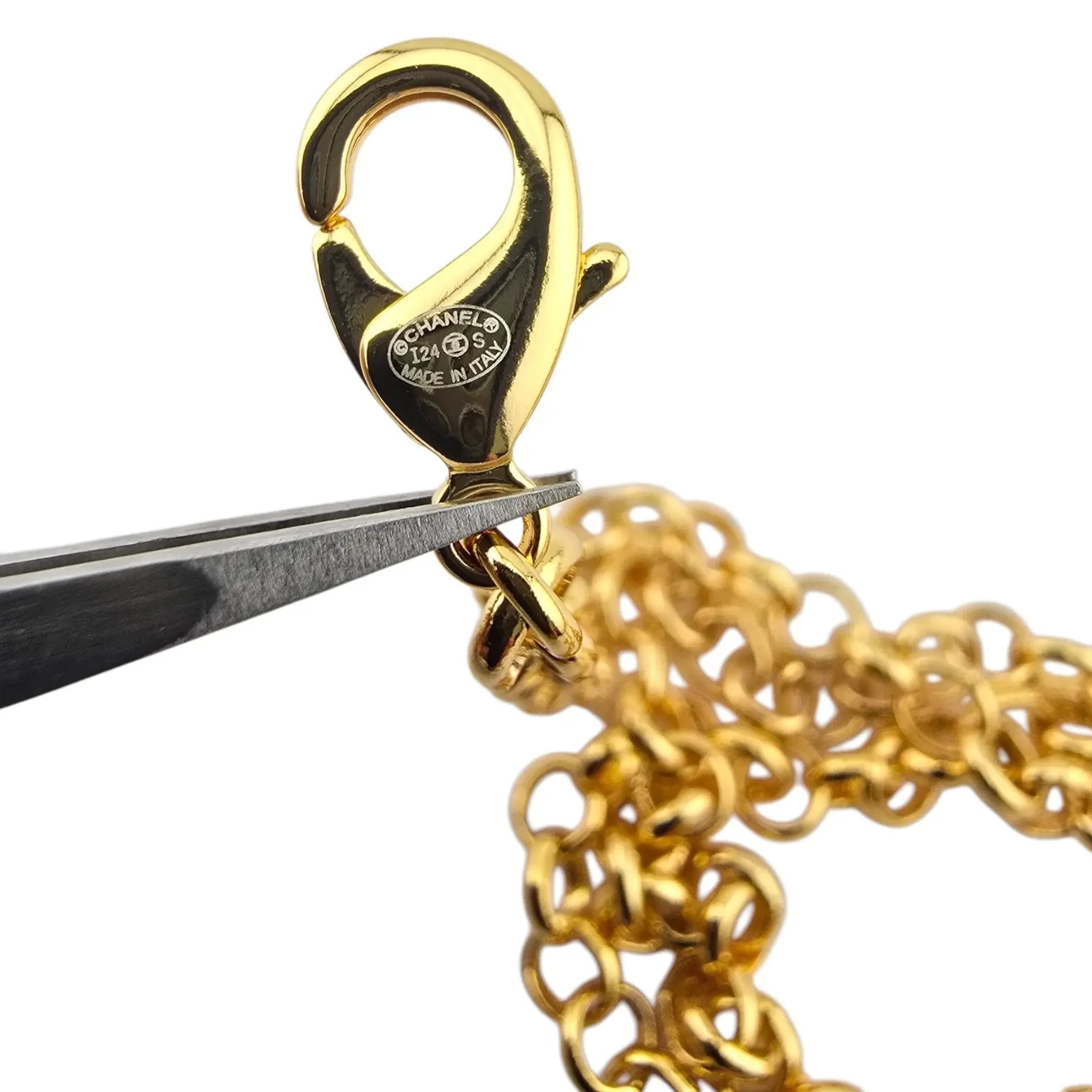 Chanel CC Long Gold Faux Pearl Necklace 2024 CHANEL