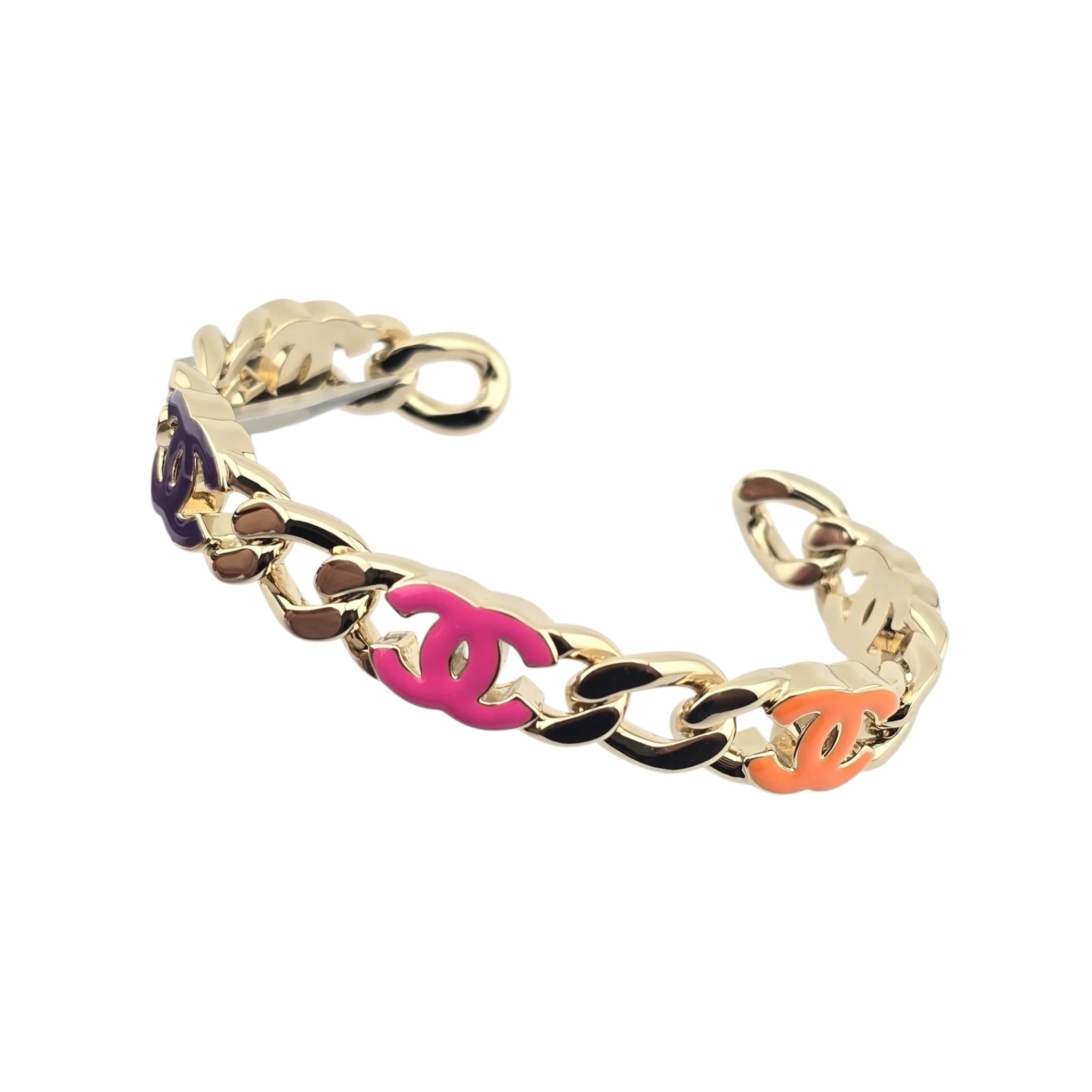 Chanel CC Enamel Chain Multicolour Cuff CHANEL