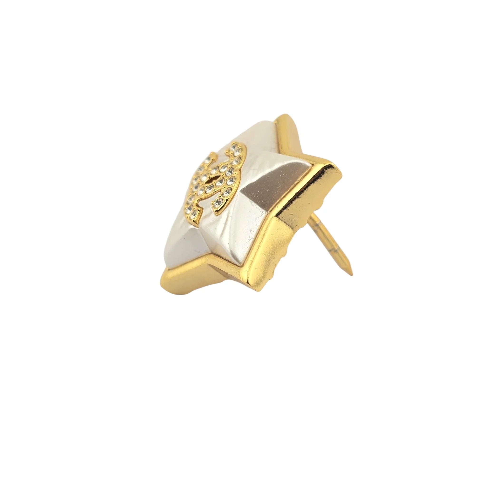 Chanel CC White Heart Resin Pin Brooch 2024 CHANEL
