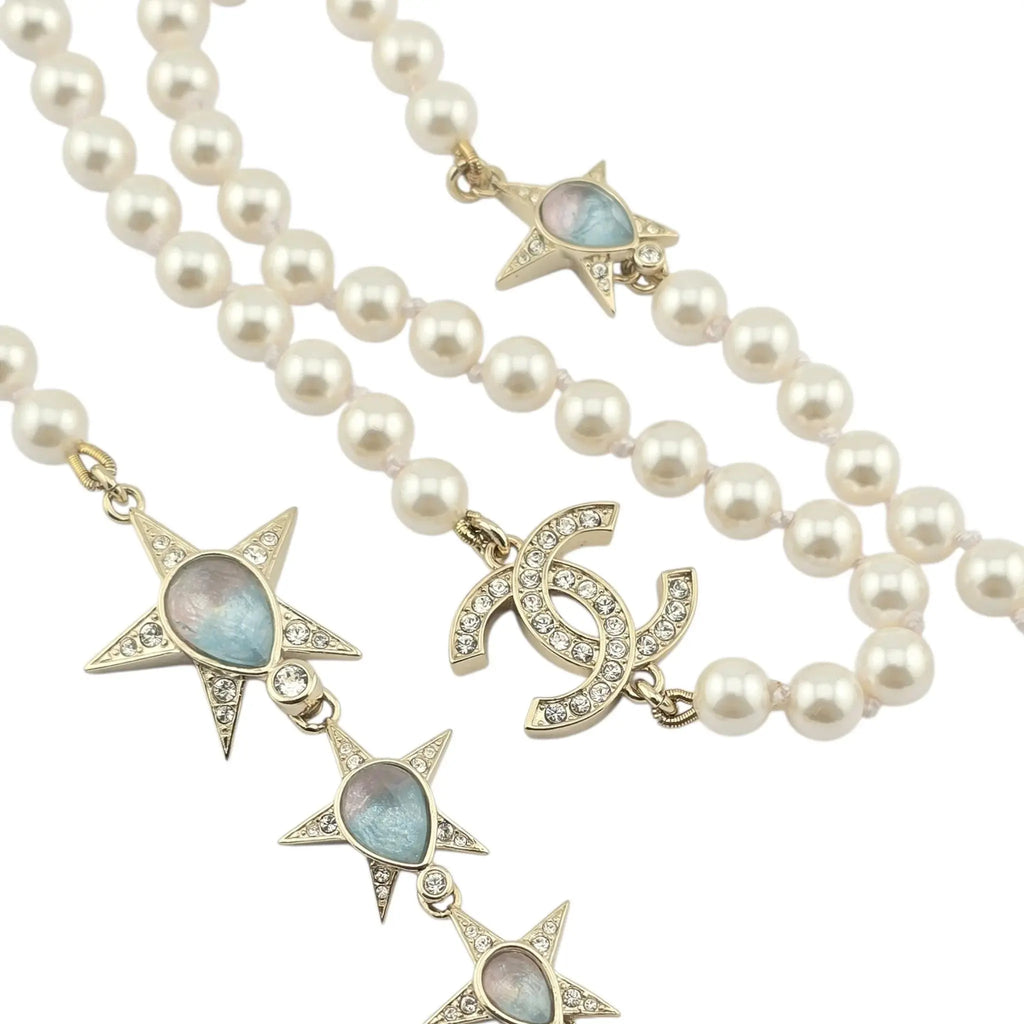 Chanel CC Long Faux Pearl Necklace 2023 CHANEL