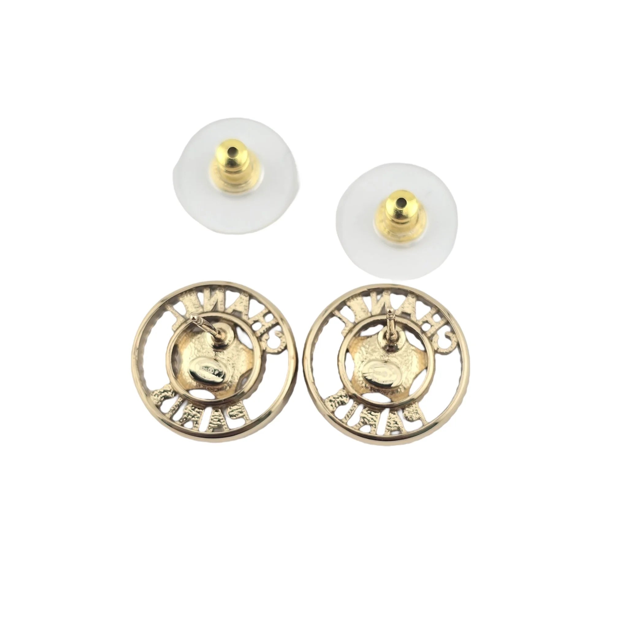 Chanel Round Gold Star Crystal Stud Earrings 2025 CHANEL