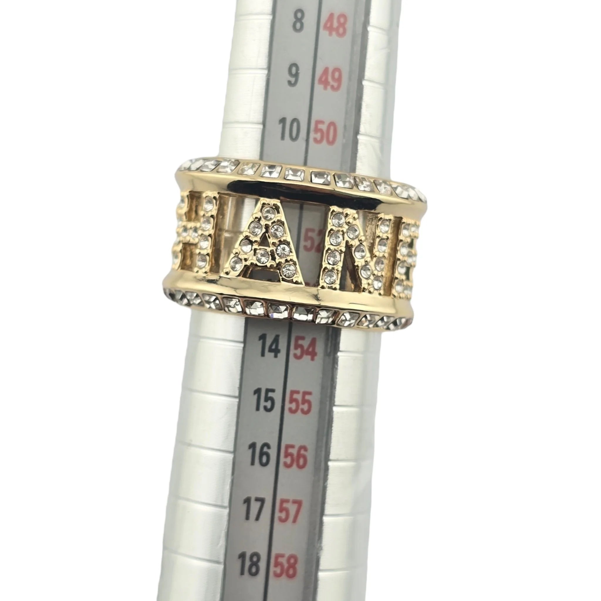 Chanel CC Gold Crystal Ring 2024 CHANEL
