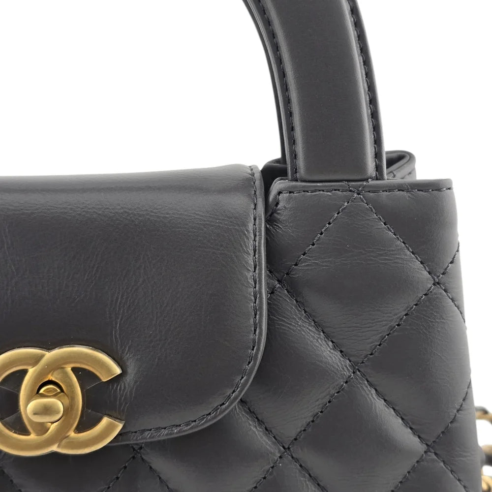 Chanel Small Kelly Re-Edition Grey Shopping Handbag CHANEL