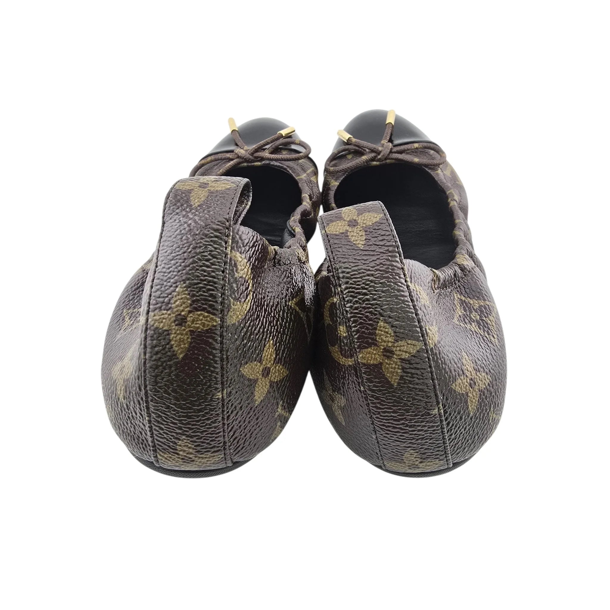 Louis Vuitton LV Brown Canvas Monogram Ballet Flats 39 LOUIS VUITTON