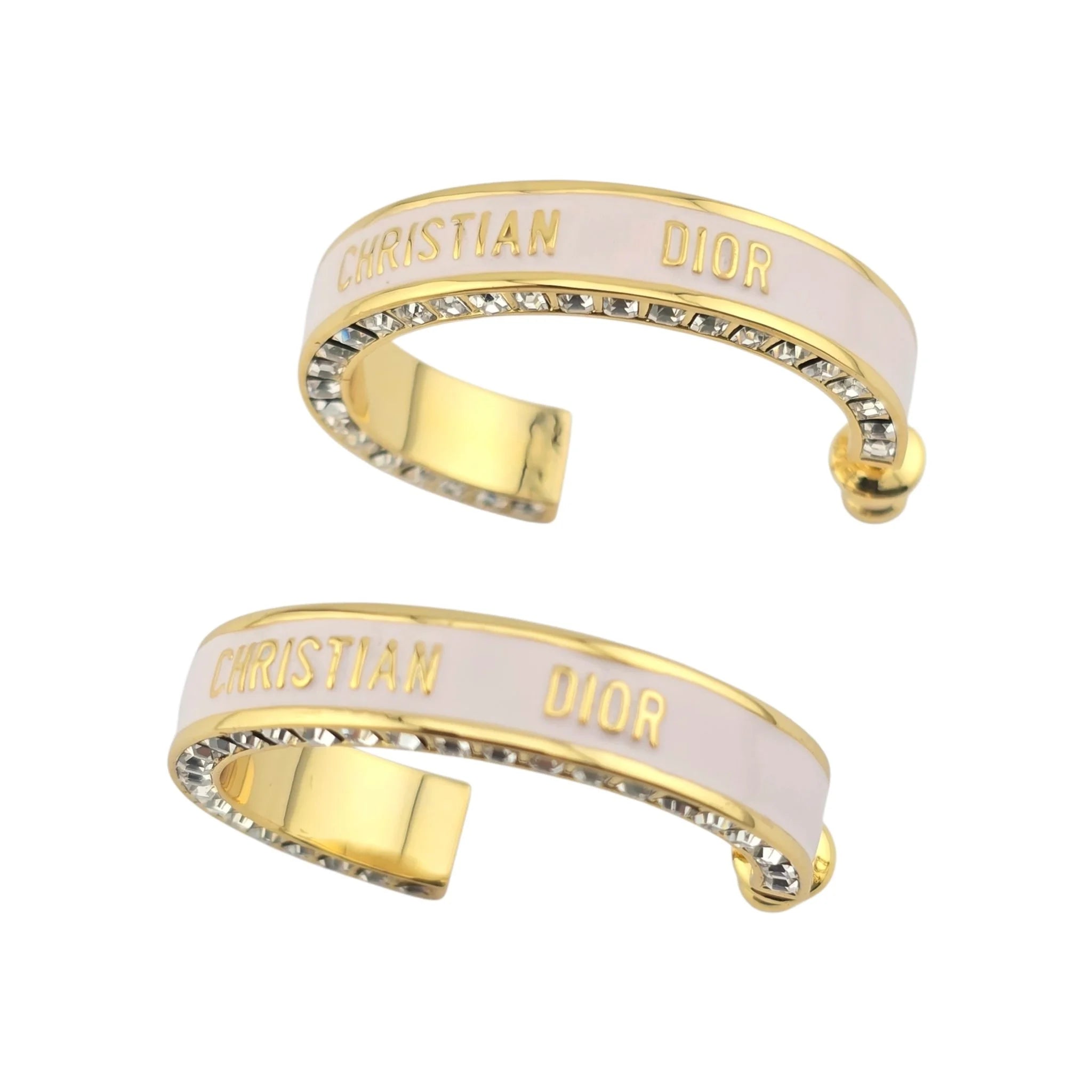 Christian Dior Large Dior Night Code Hoop Pink Earrings DIOR