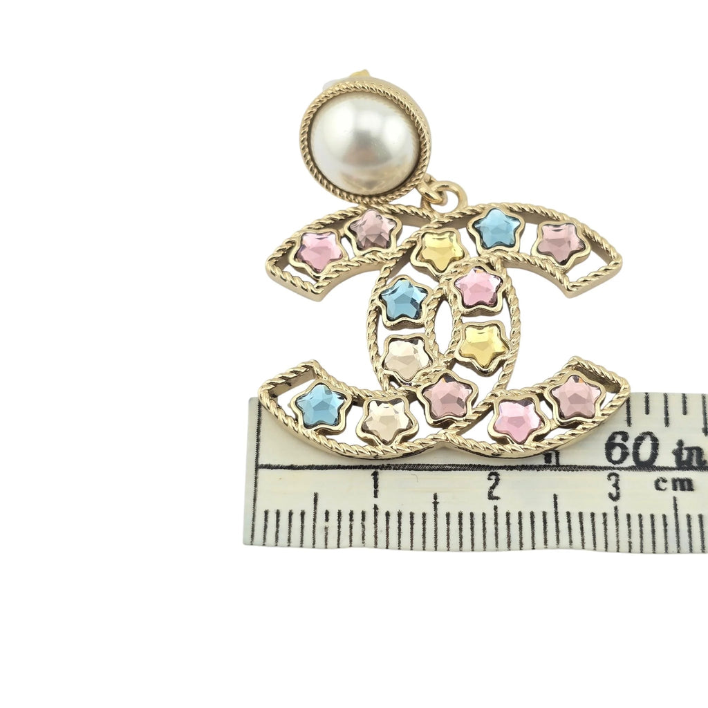 Chanel CC Multicoloured Drop Earrings 2025 CHANEL