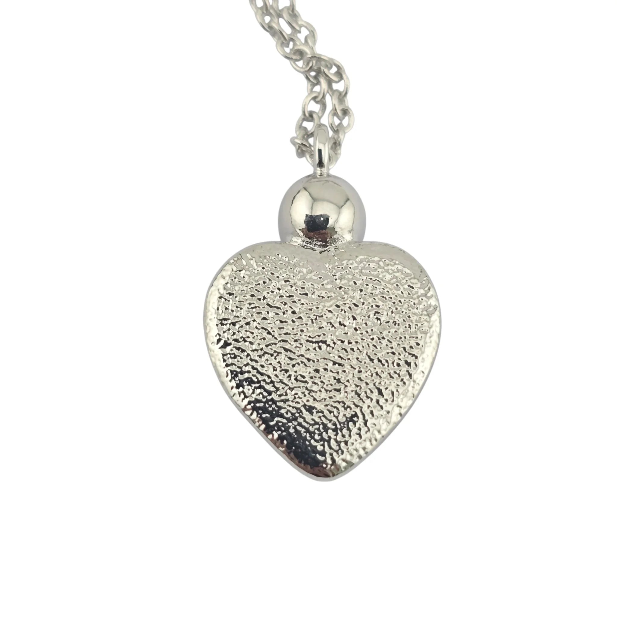 Chanel CC Pink Heart Silver Crystal Metal Necklace B25 CHANEL