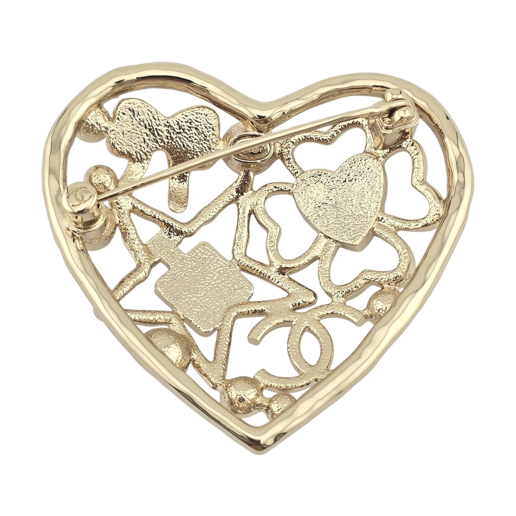 Chanel CC Heart Brooch 2025 CHANEL
