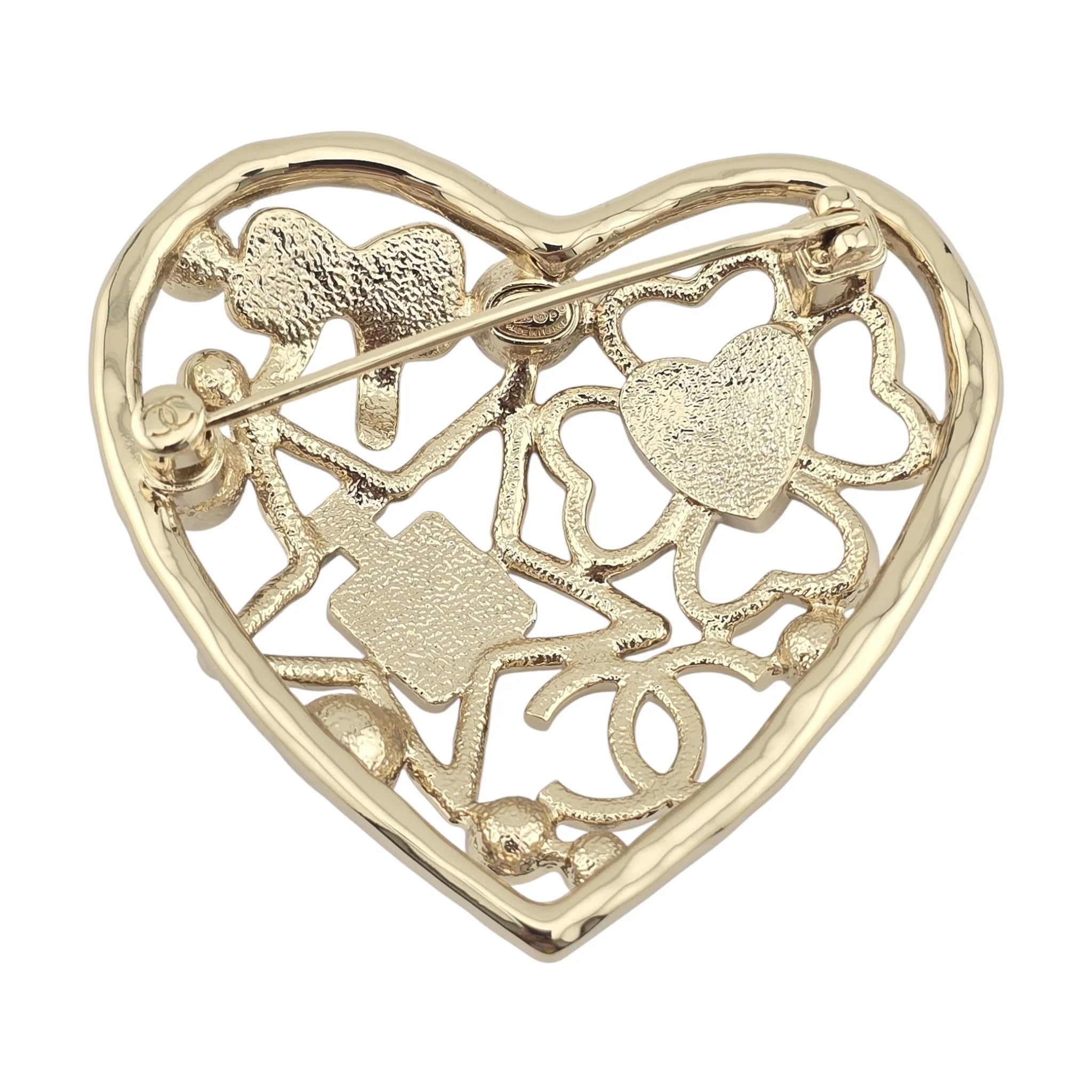 Chanel CC Heart Brooch 2025 CHANEL