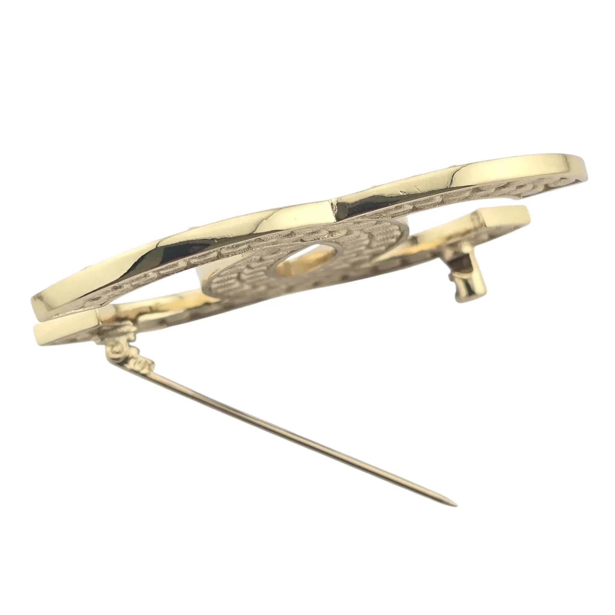 Chanel CC Metal Crystal Brooch Gold 2023 CHANEL