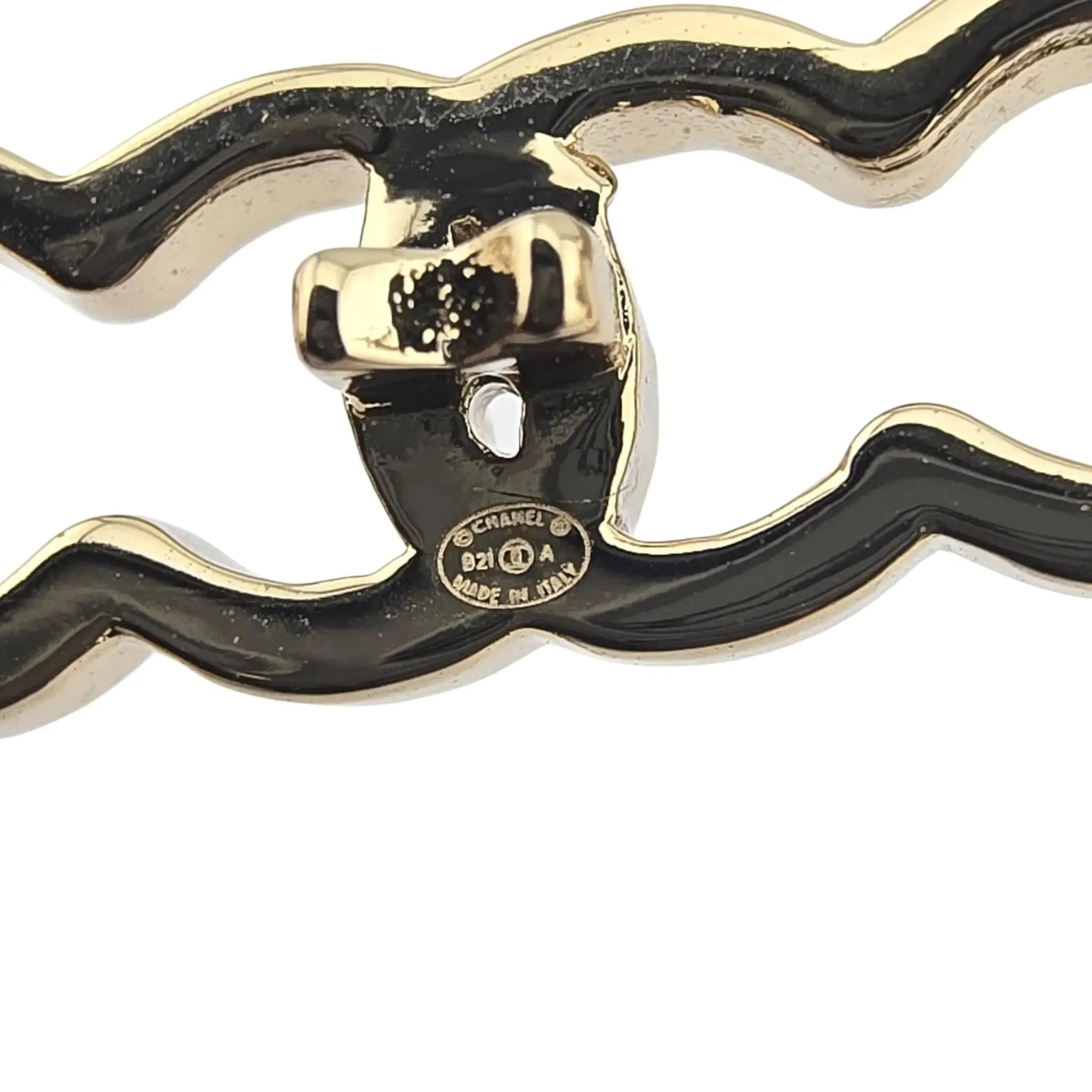 Chanel CC Metal Hair Clip Barrette Gold 2021 CHANEL