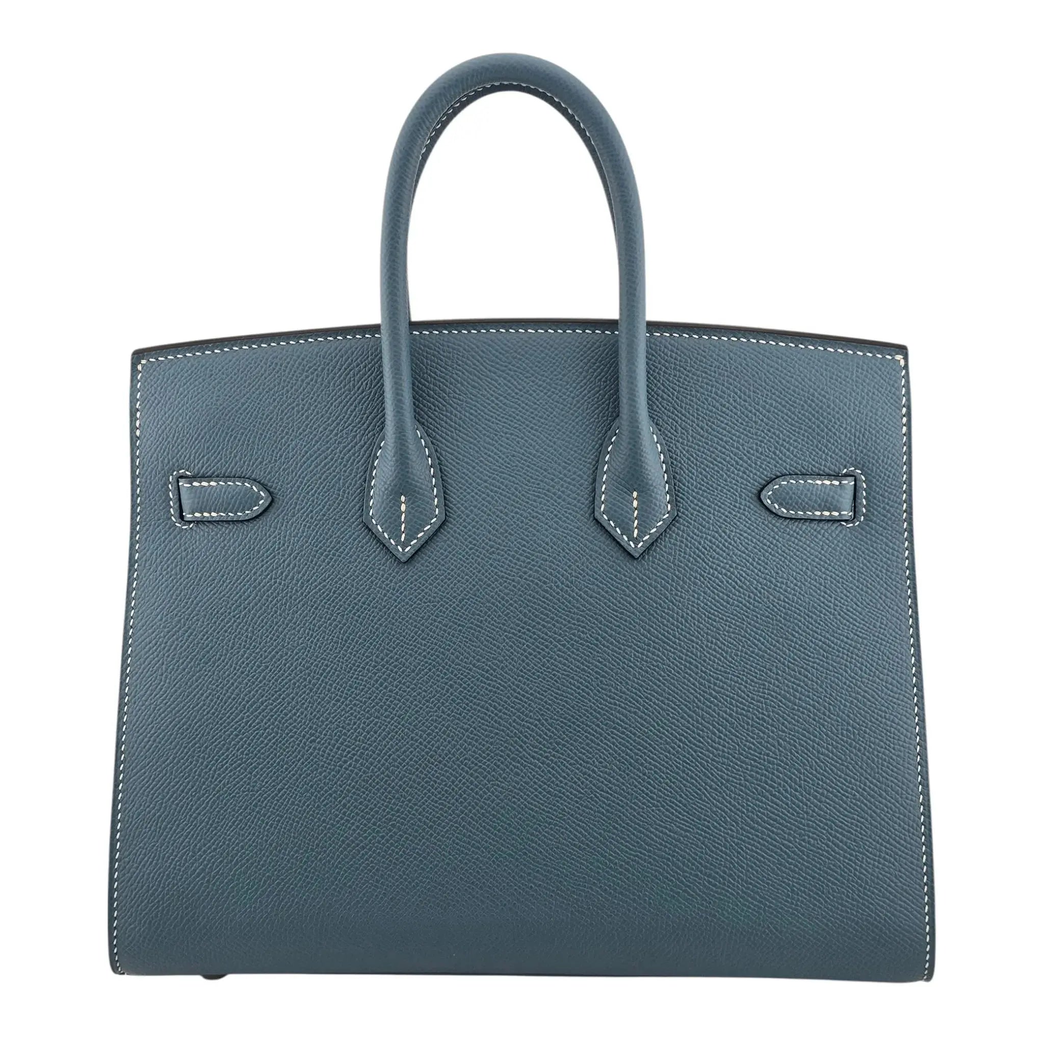 Hermes Birkin 25 Bleu Jean Epsom PHW Bag HERMES