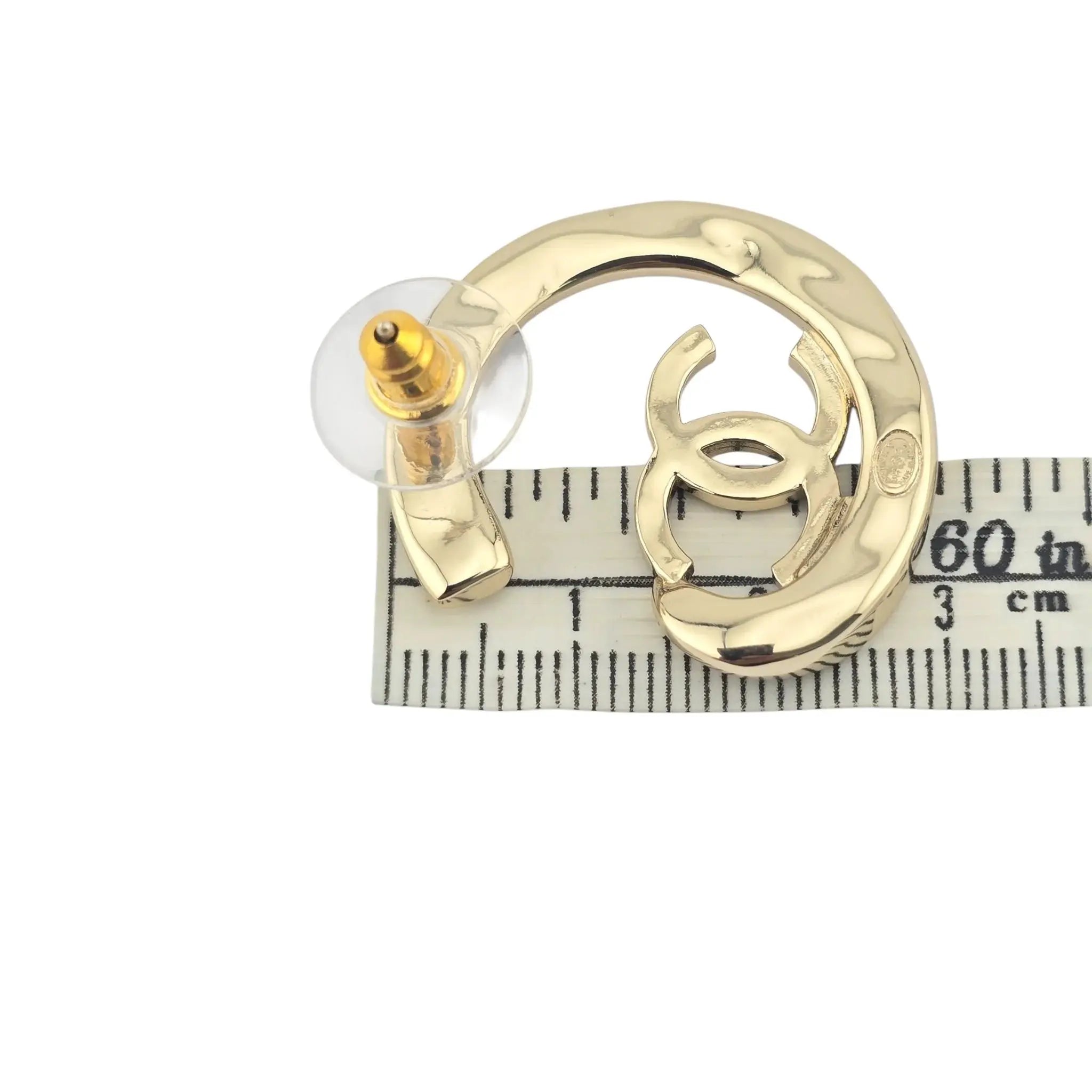 Chanel CC Crystal Gold Metal Earrings 2023 CHANEL