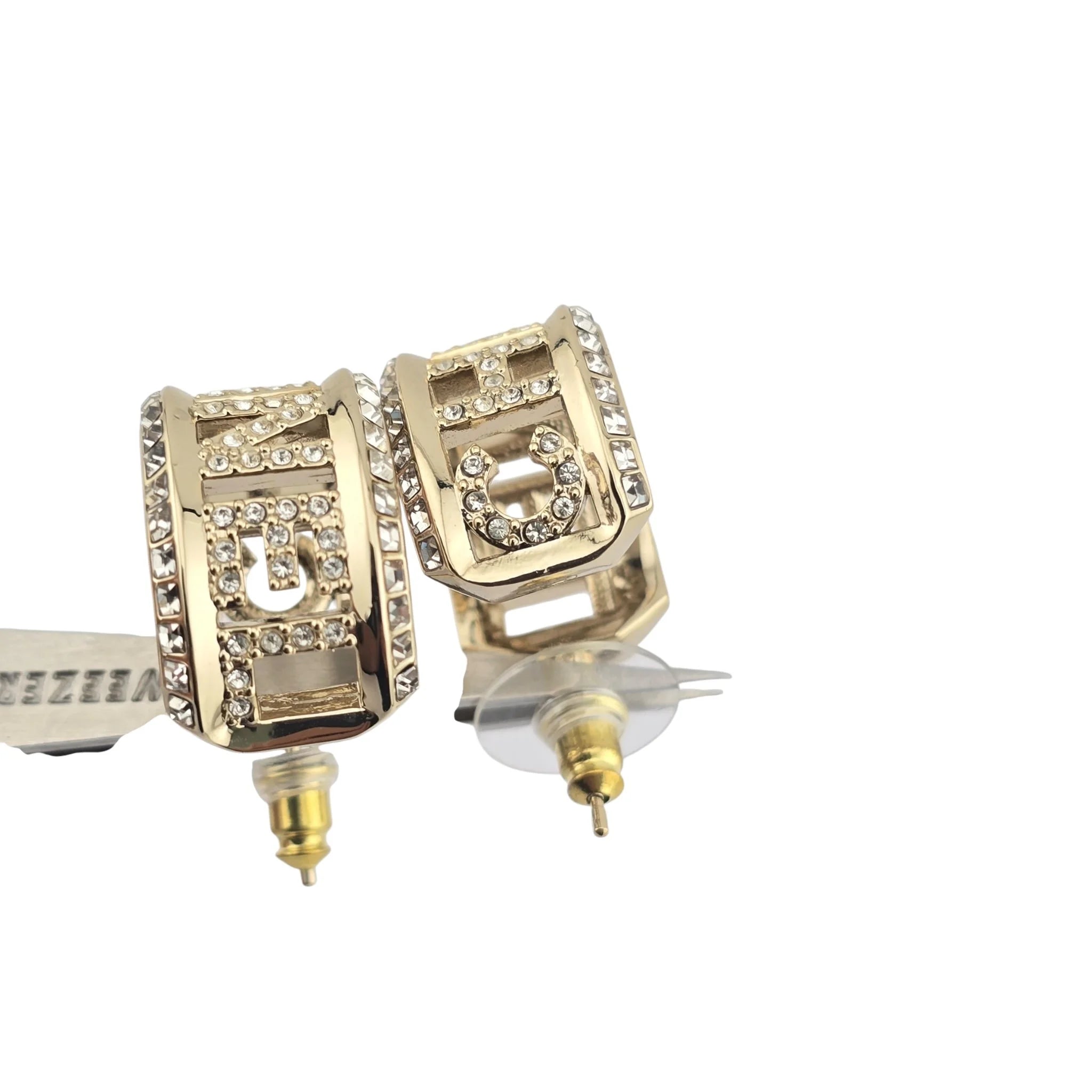 Chanel Logo Hoop Gold Earrings 2024 CHANEL