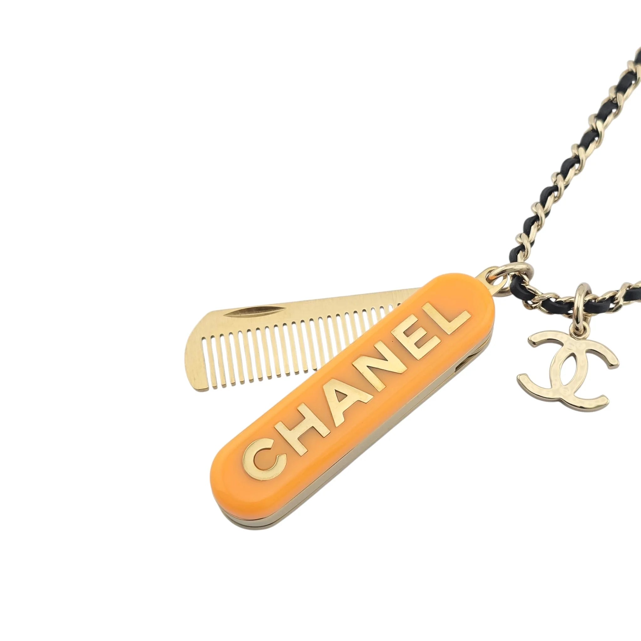Chanel Yellow Gold Comb Necklace 22-23FW CHANEL