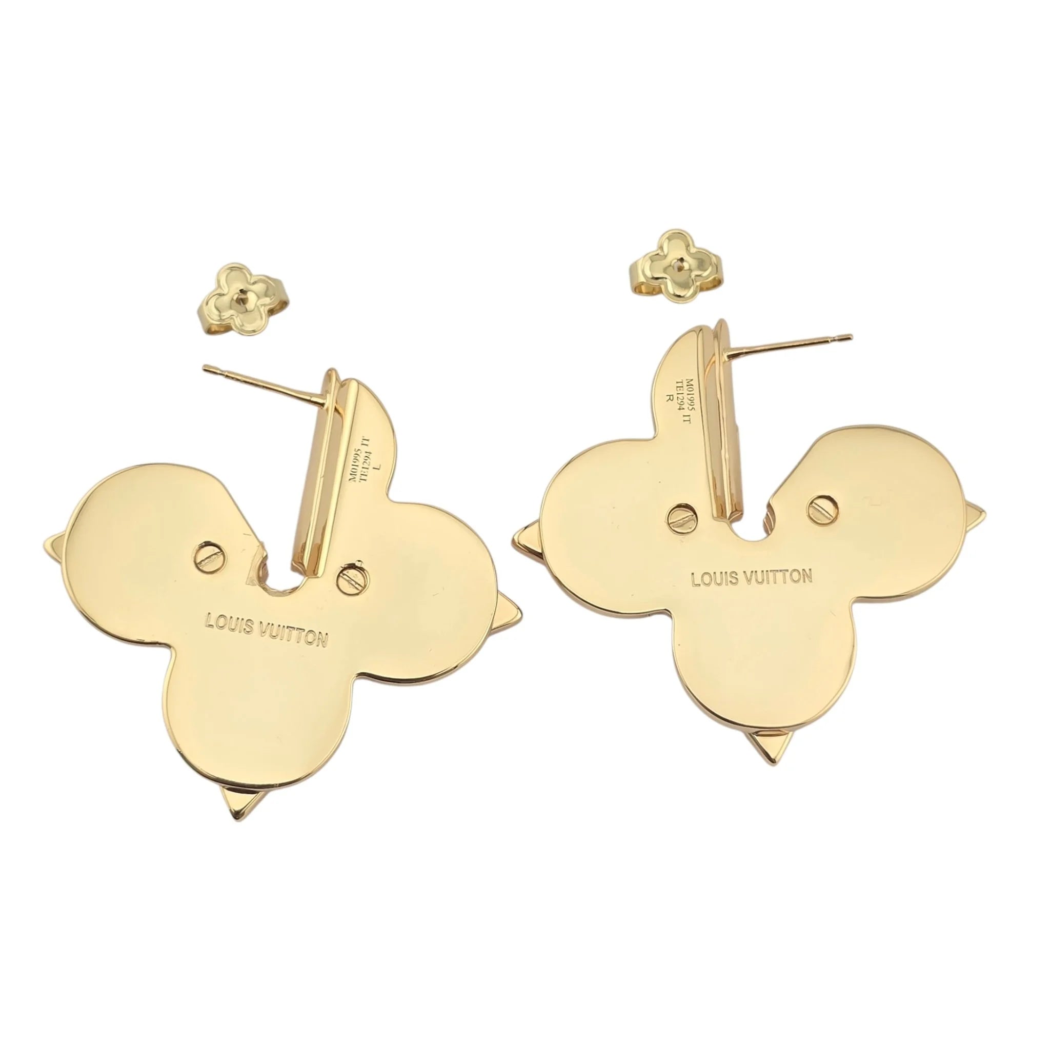 Louis Vuitton LV Medaillon Gold Earrings LOUIS VUITTON