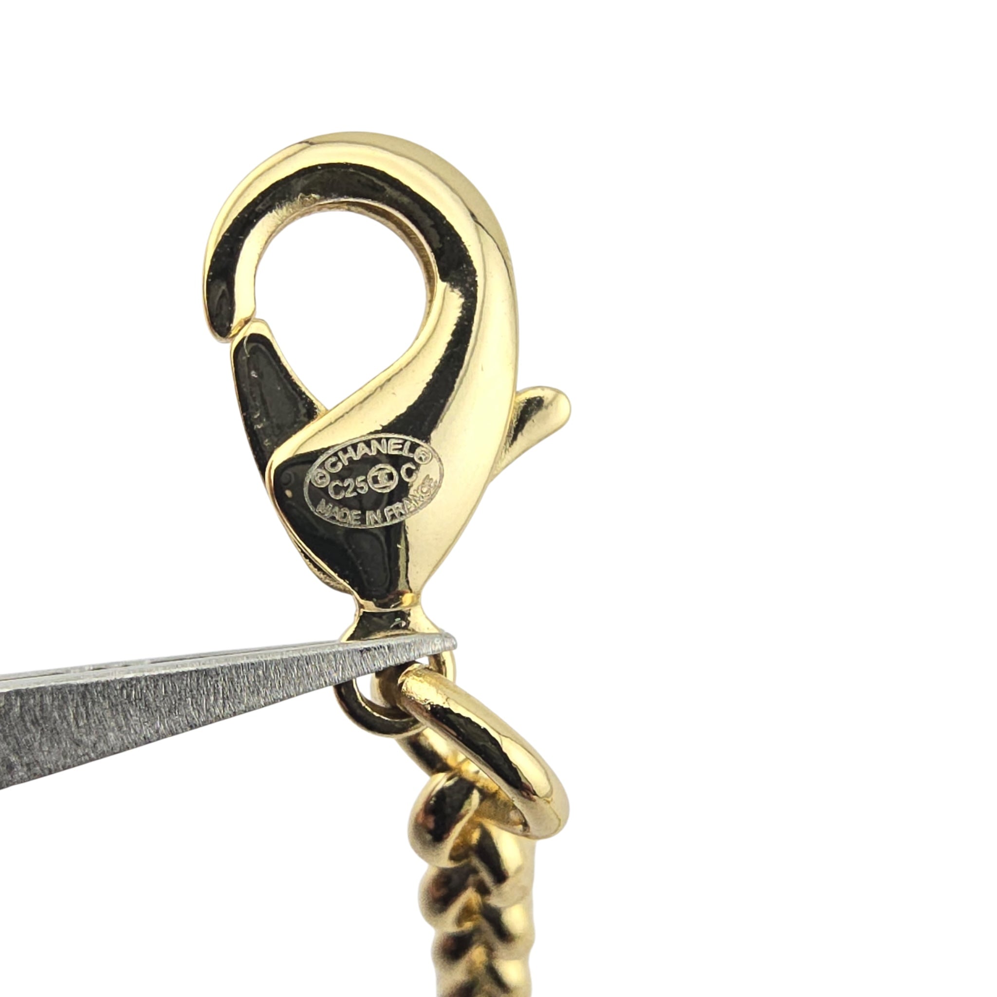 Chanel CC Gold Faux Pearl Tin Necklace 2025 CHANEL