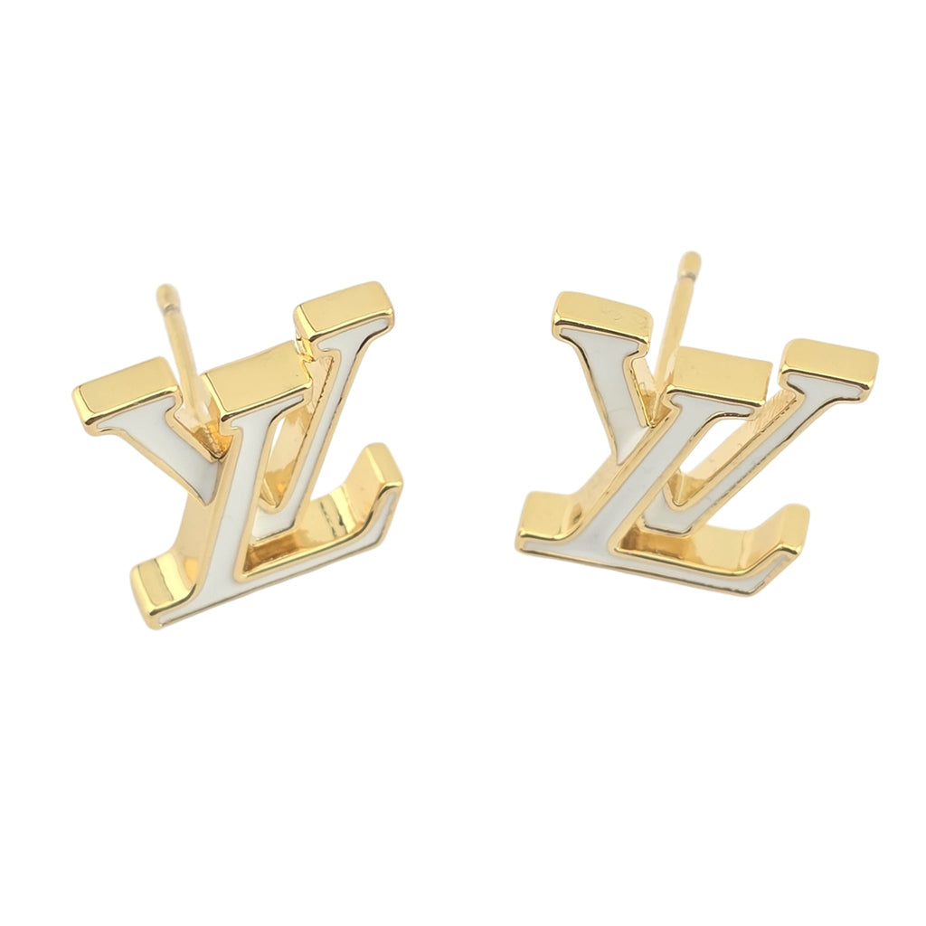 Louis Vuitton LV Iconic White Enamel Earrings LOUIS VUITTON