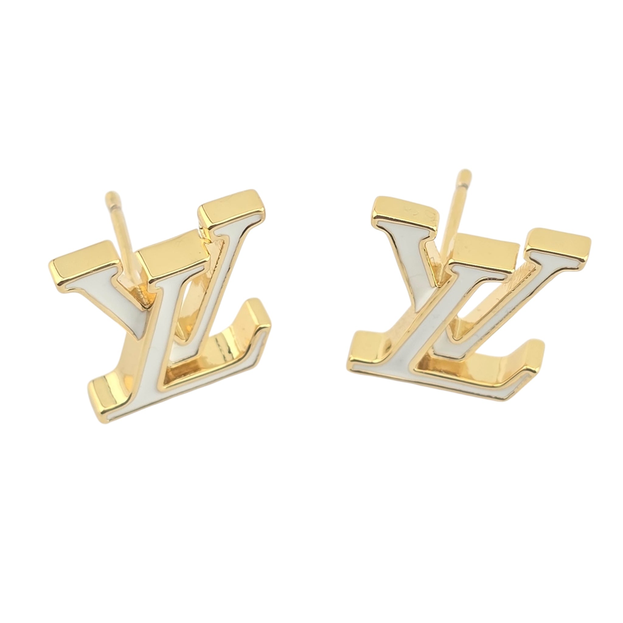 Louis Vuitton LV Iconic White Enamel Earrings LOUIS VUITTON