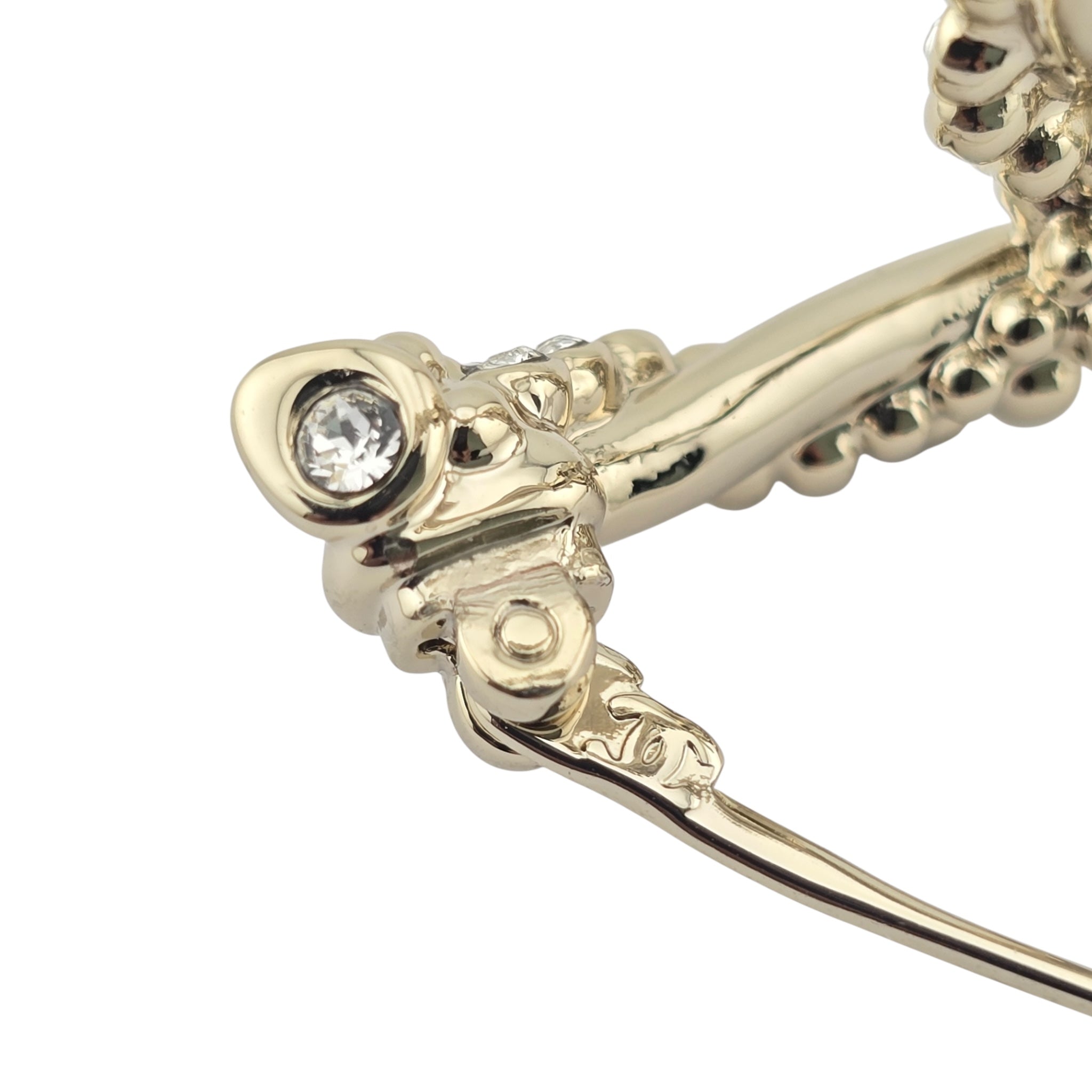 Chanel CC Twisted Gold Crystal Brooch 2023 CHANEL