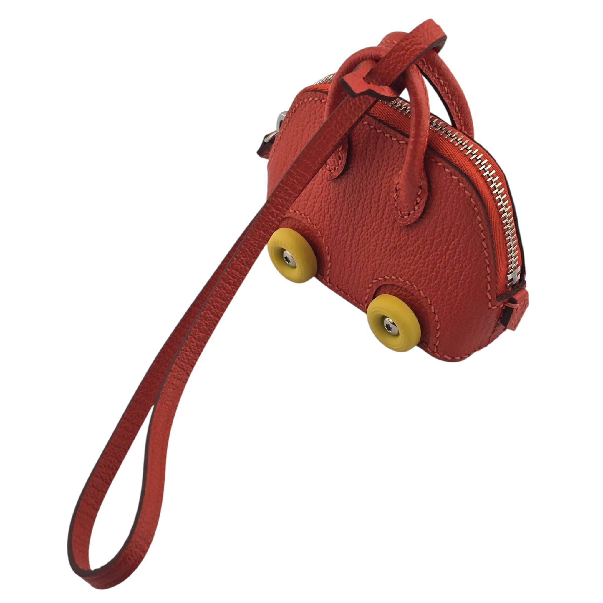 Hermes Bolide On Wheels Bag Charm Orange