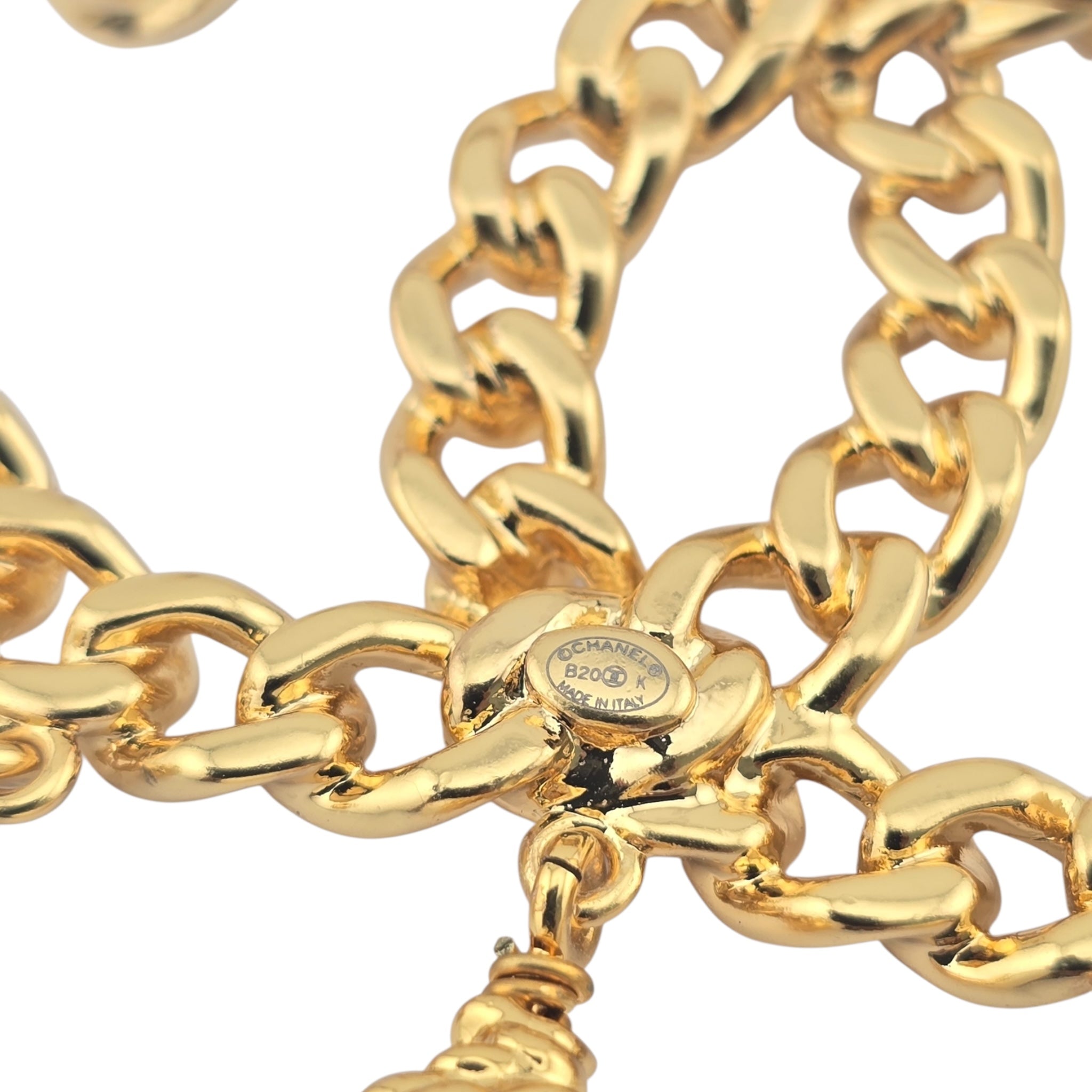 Chanel CC Gold Faux Pearl Brooch B20 K