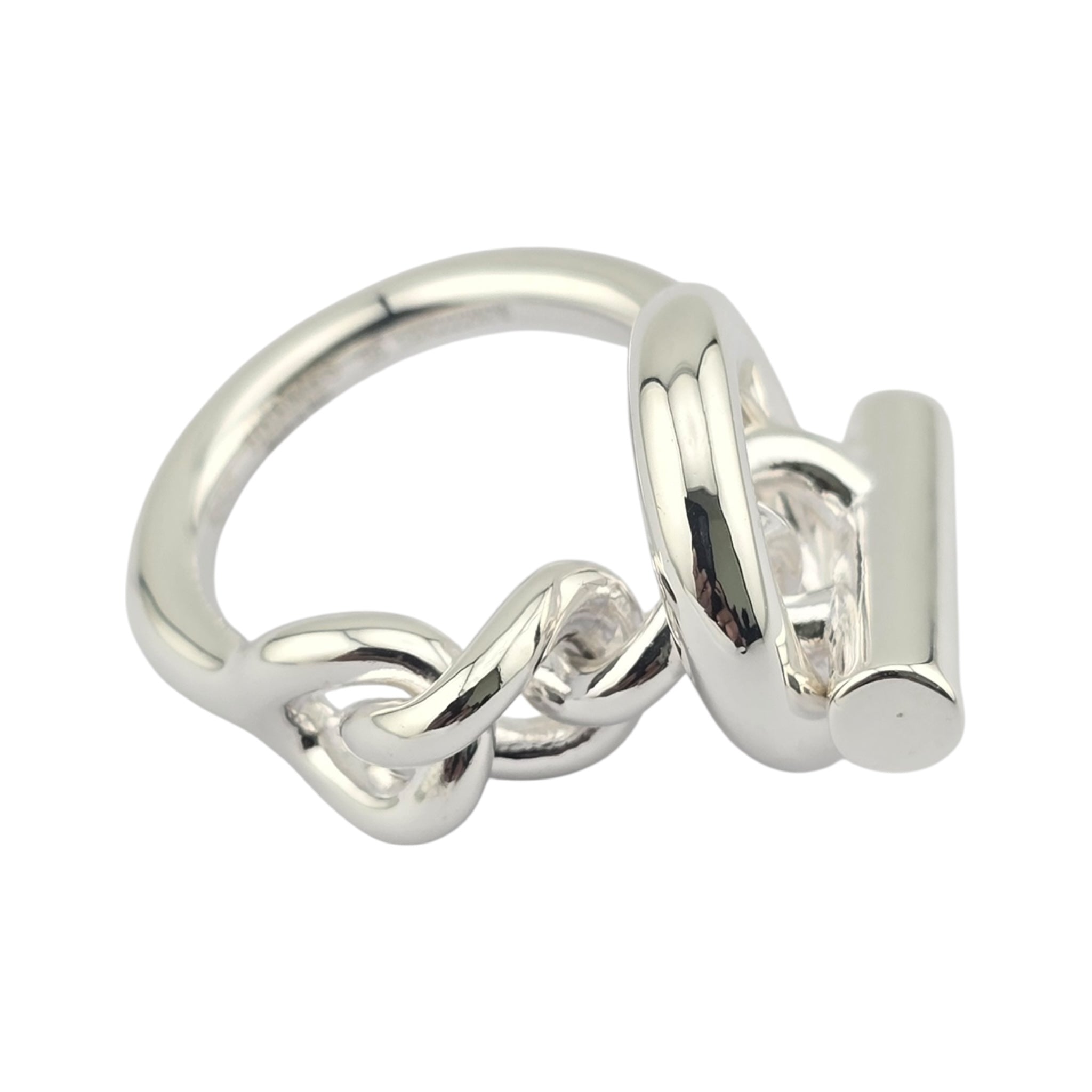 Hermes Croisette Sterling Silver Ring HERMES