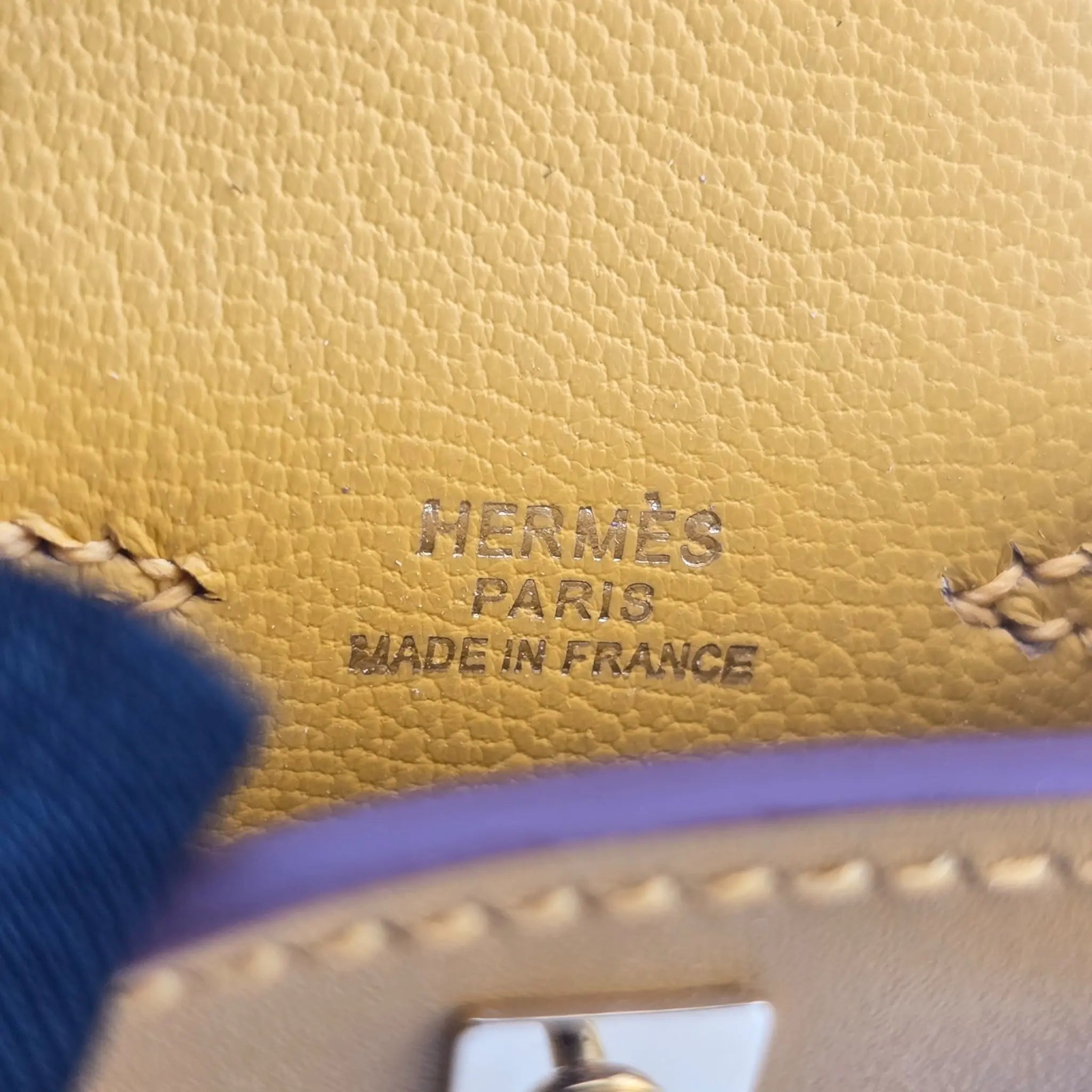Hermes Mini Kelly Twilly Bag Charm Jaune Foin HERMES