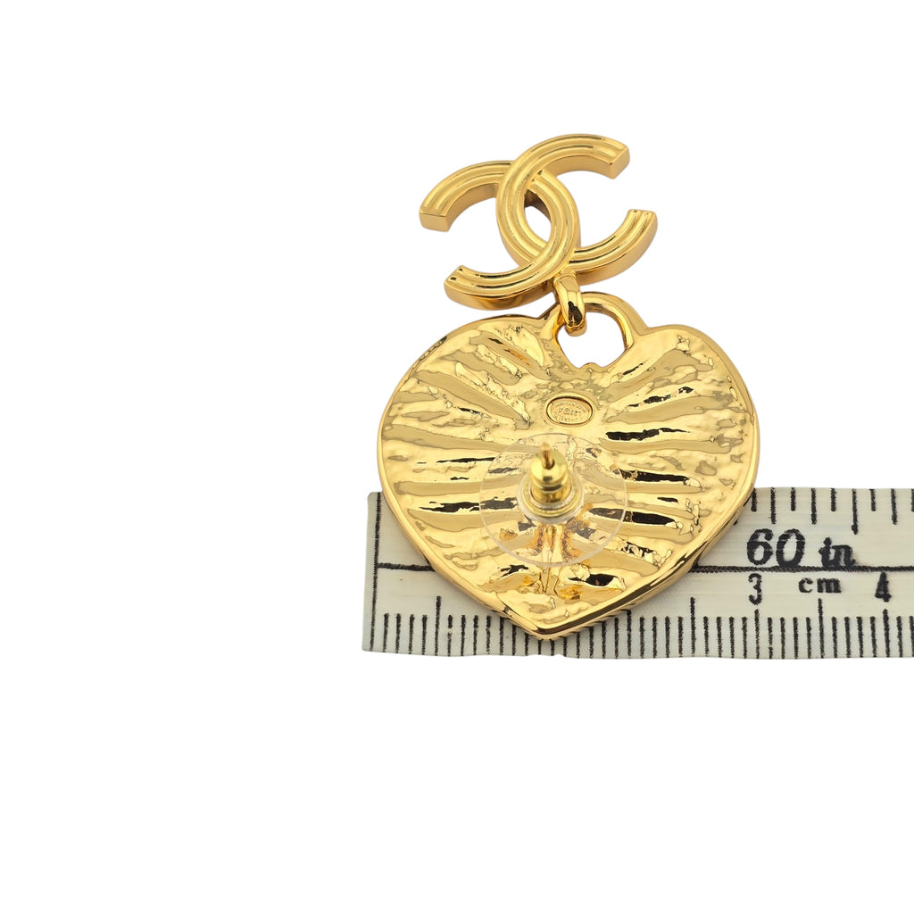 Chanel CC Gold Leaf Earrings 2025