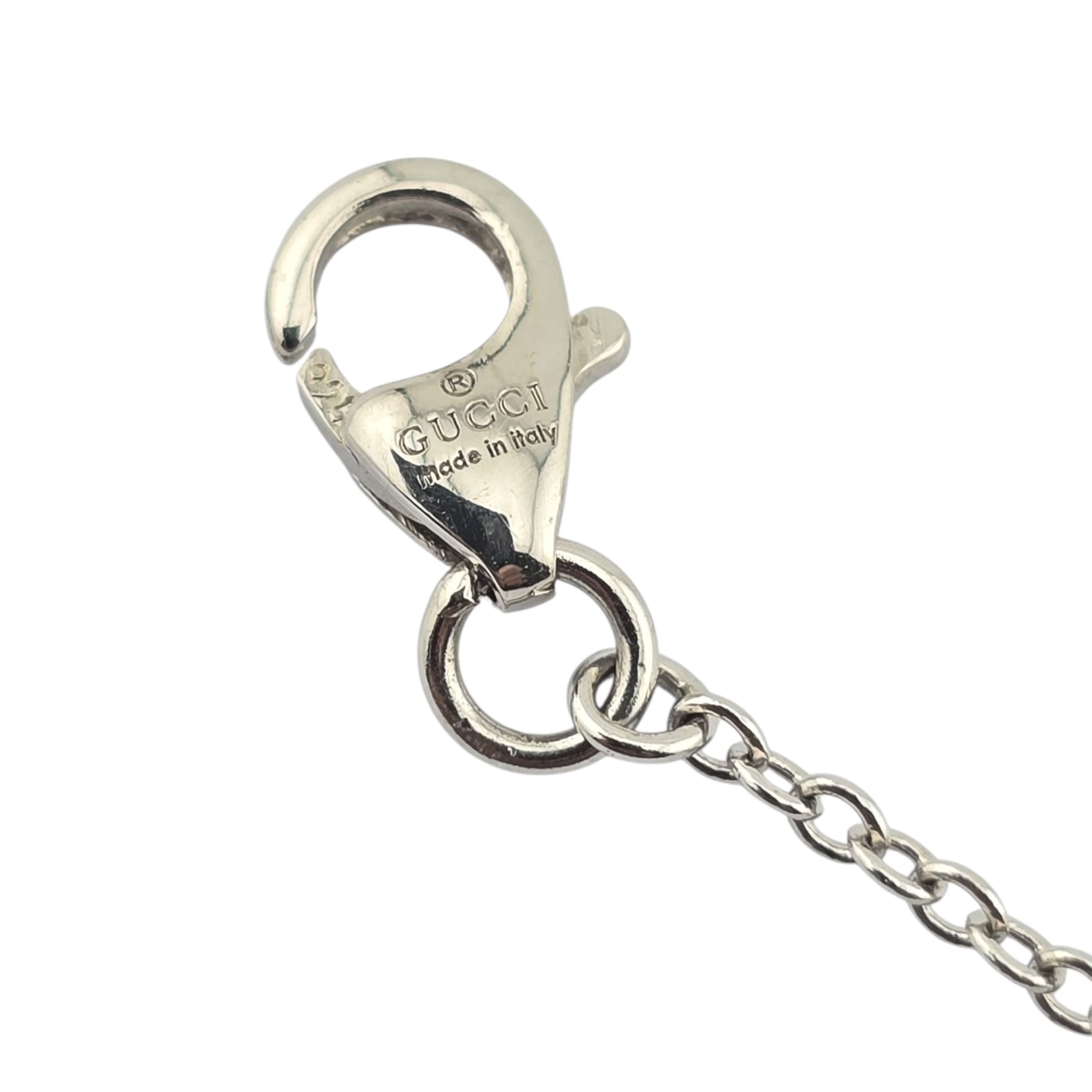 GUCCI GG Marmont Sterling Silver Mother of Pearl Necklace