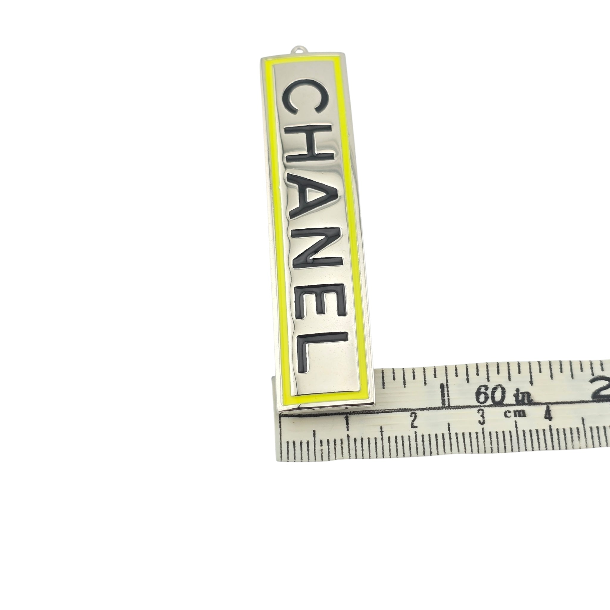 Chanel Logo Silver Hair Barrette Clip 2021