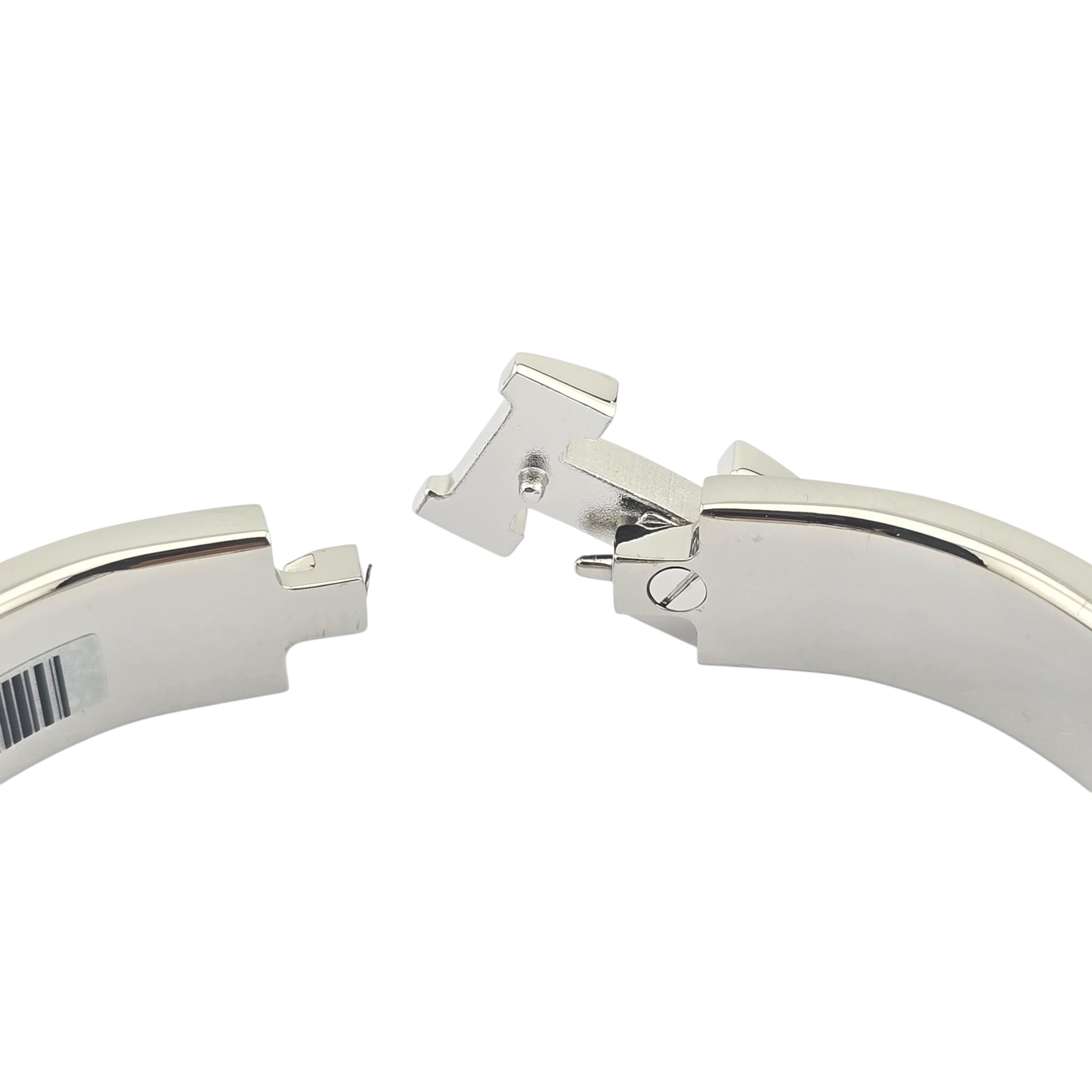 Hermes Clic H Bracelet Navy Blue Palladium GM