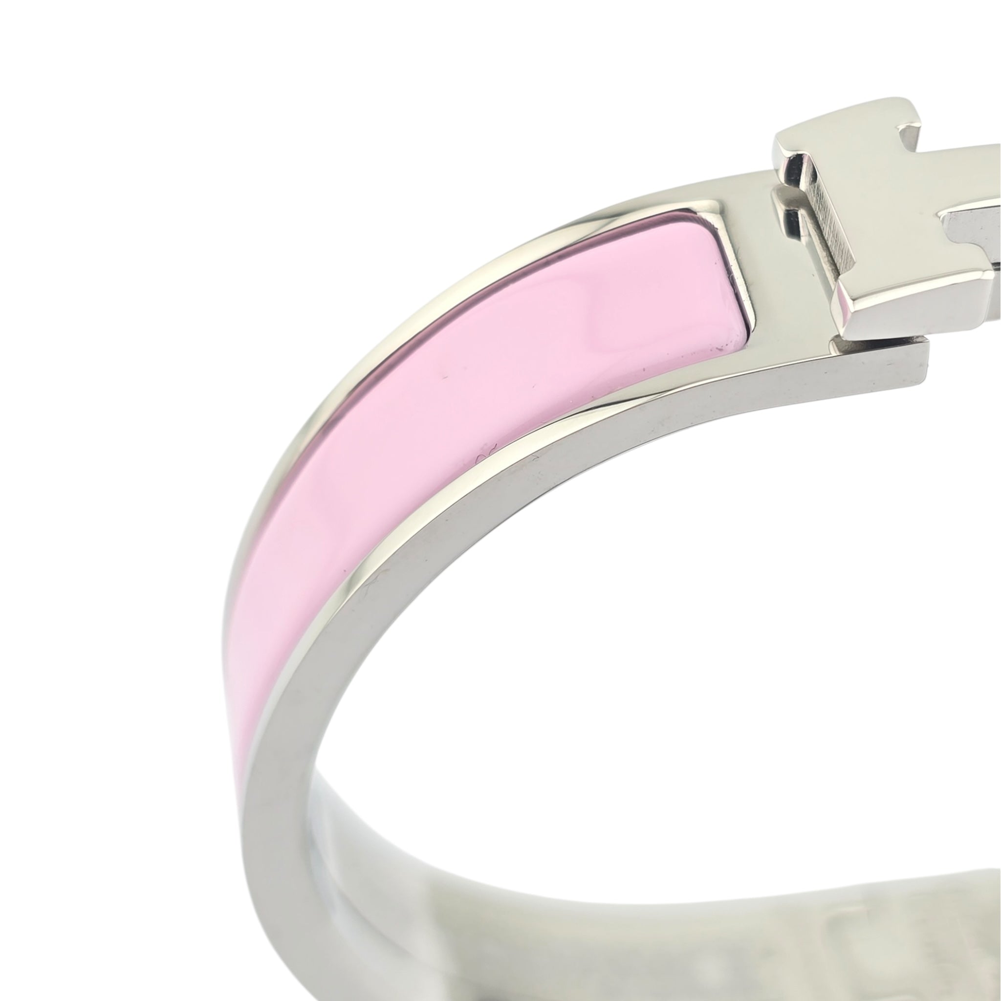 Hermes Clic H Bracelet Pink Palladium GM