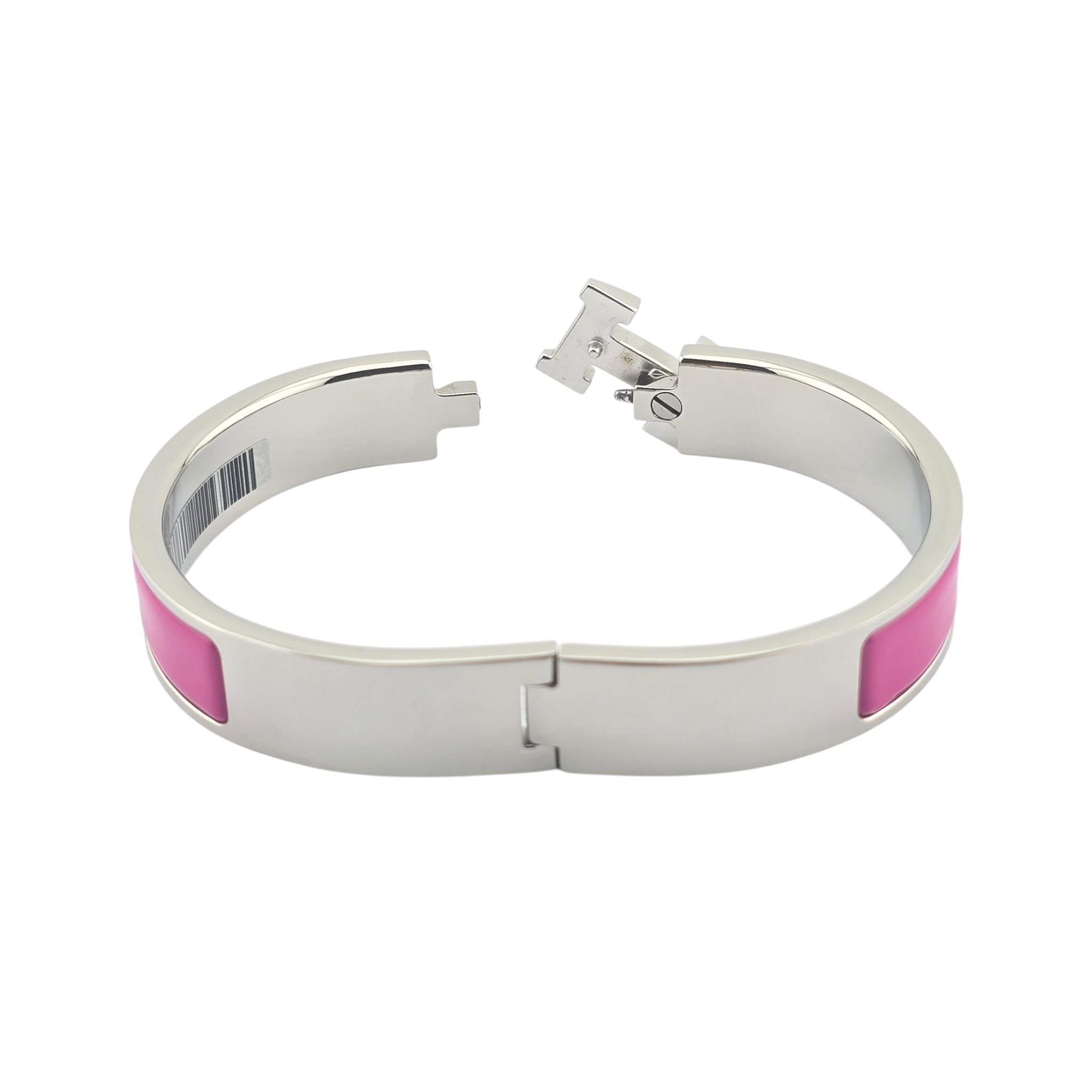 Hermes Clic H Bracelet Rose Azalee Palladium GM