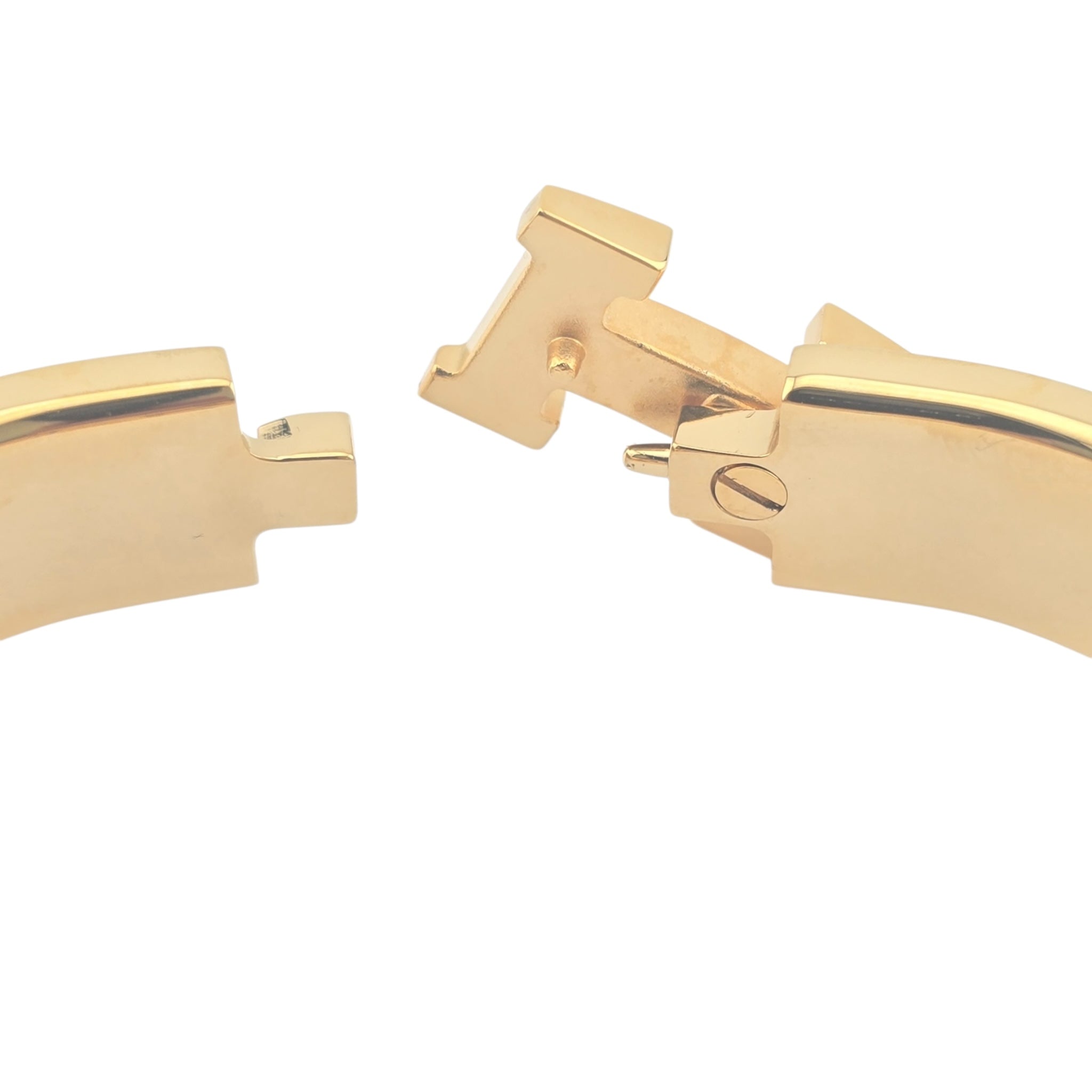 Hermes Clic H Bracelet Glitter Gold GM