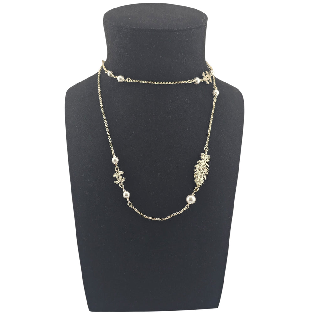Chanel CC Long Necklace Gold 2025