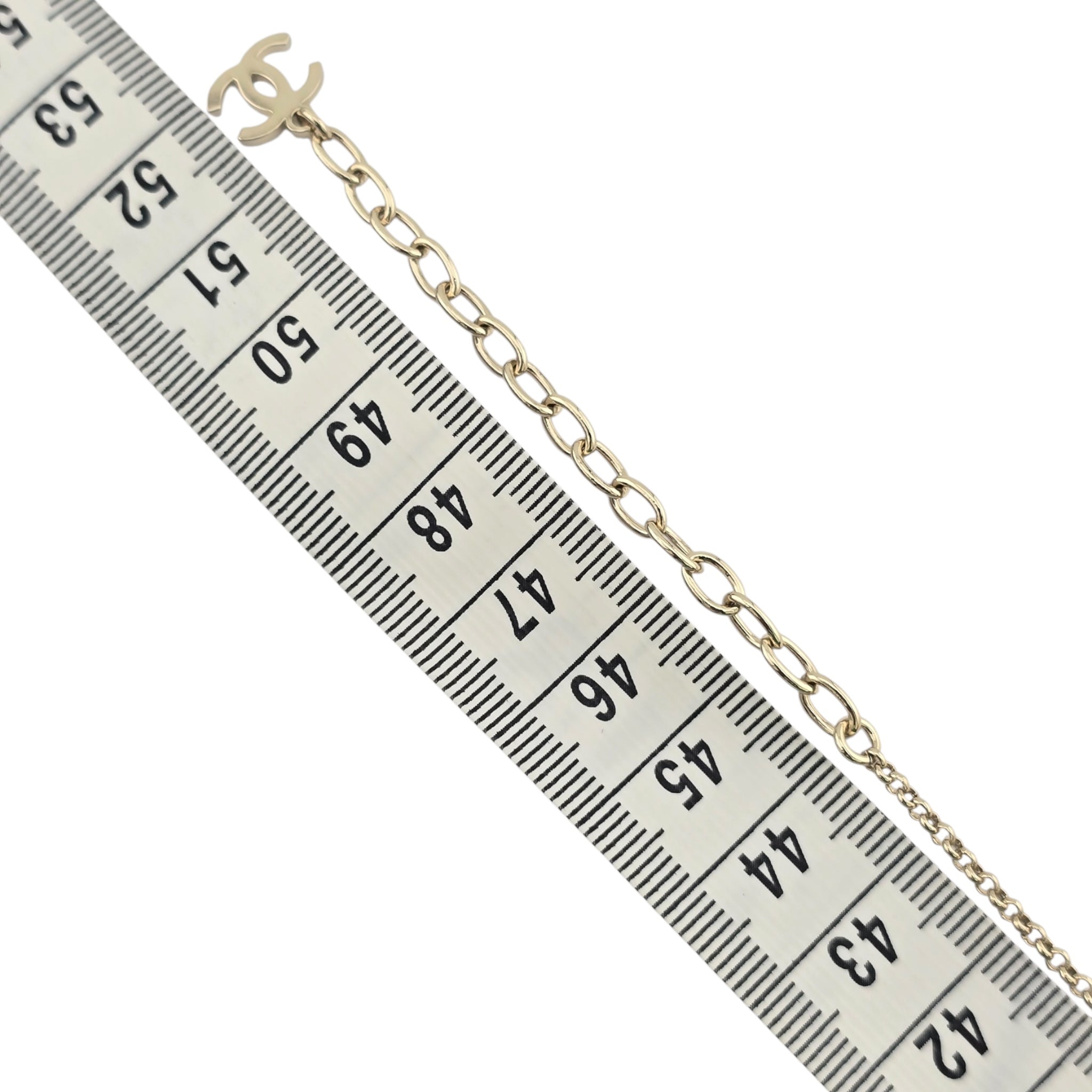 Chanel CC Gold Drop Pendant Necklace 2025