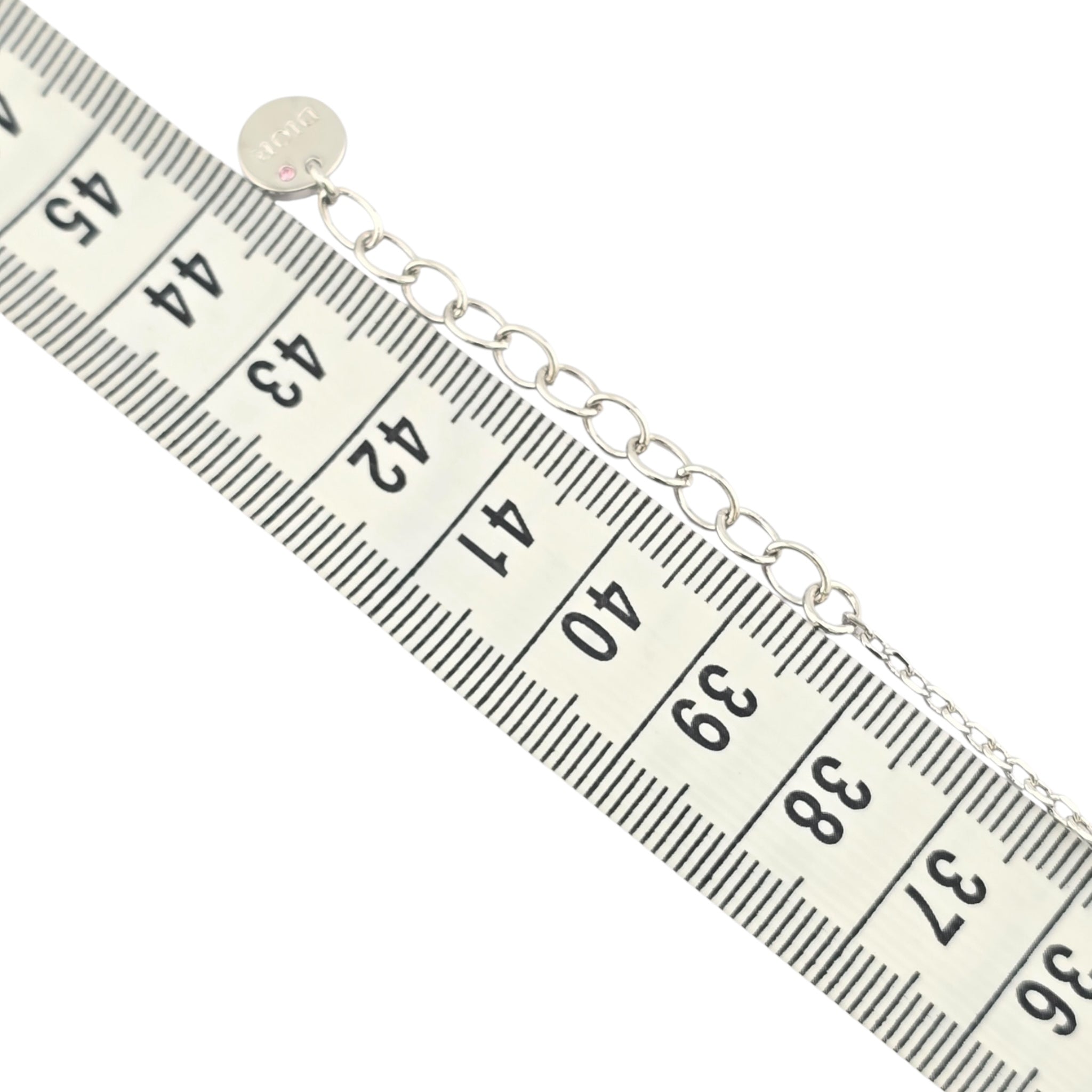 Christian Dior Petit CD Silver Pink Necklace