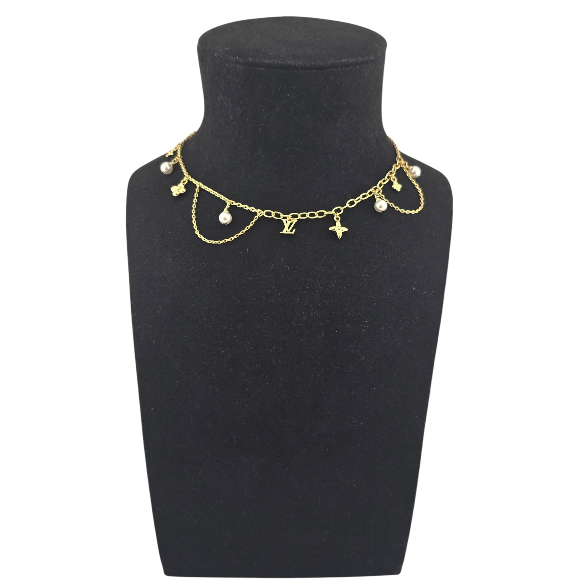 Louis Vuitton LV Blooming Pearls Gold  Necklace