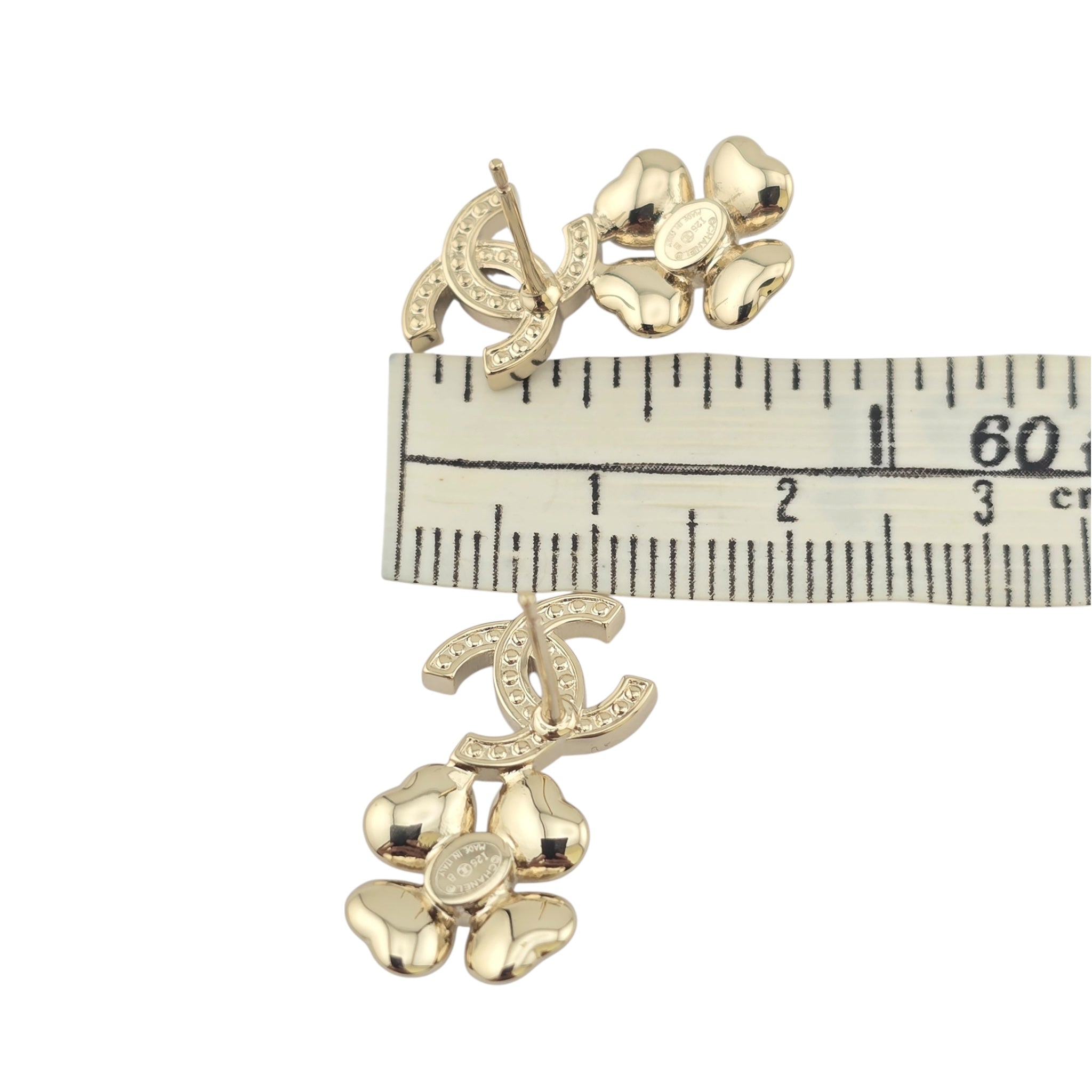 Chanel CC Crystal Earrings Gold 2025