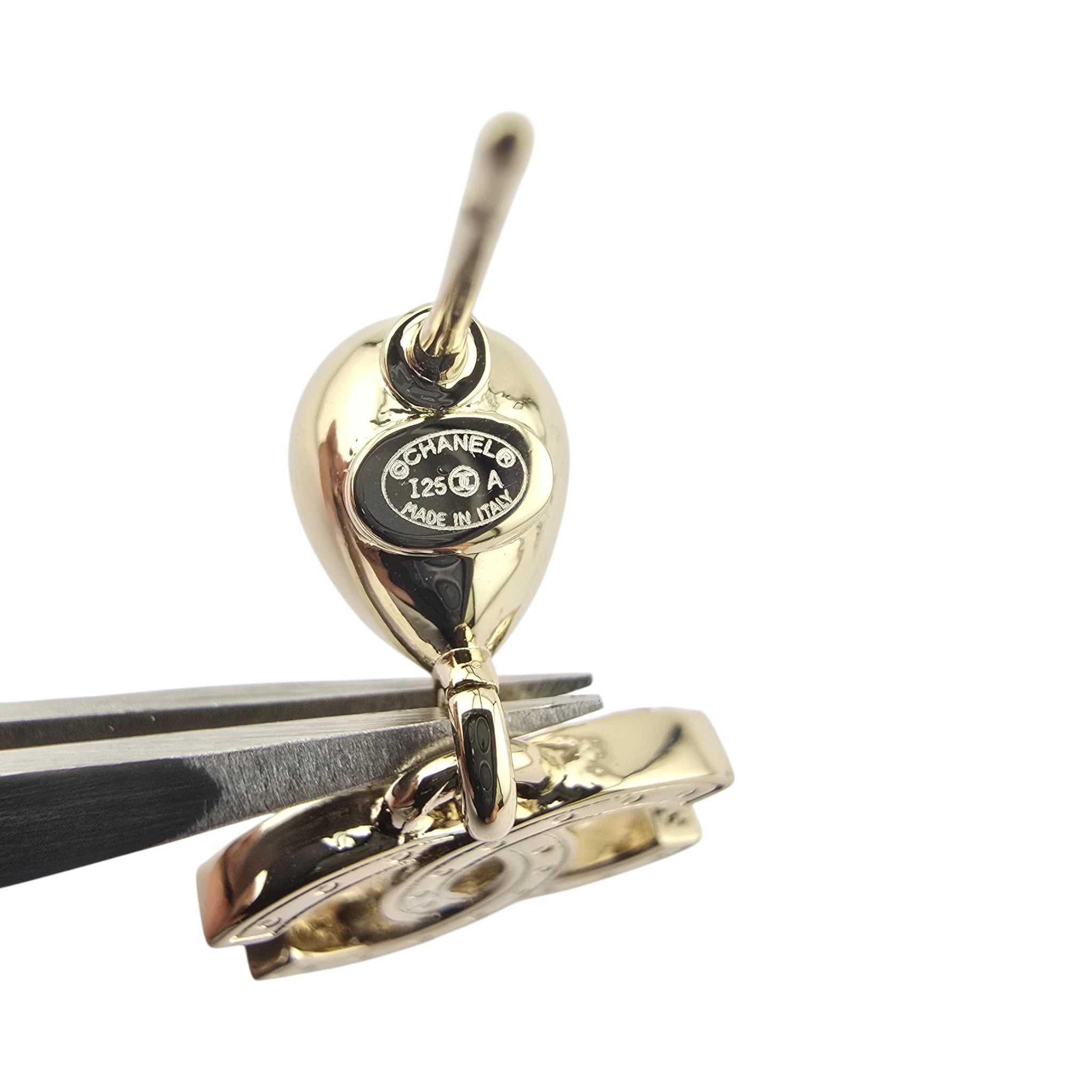 Chanel CC Crystal Drop Earrings Gold 2025