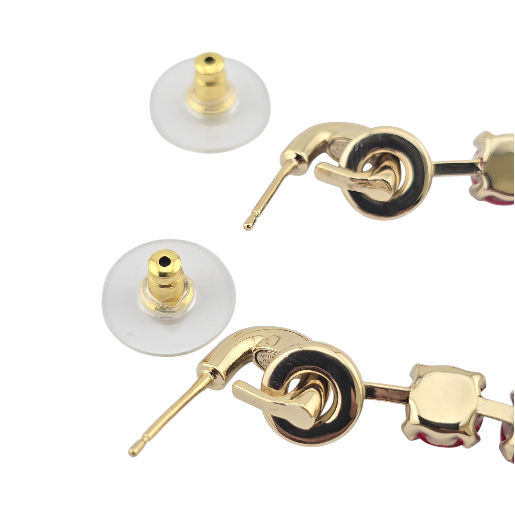 Chanel CC Rainbow Crystal Earrings A24