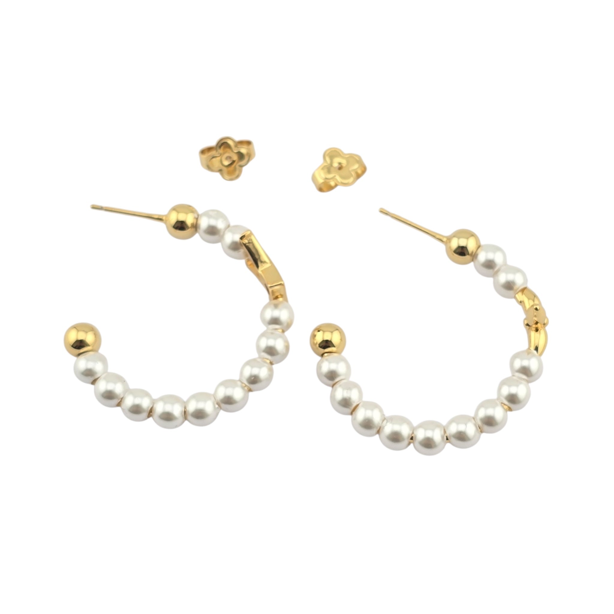 Louis Vuitton My LV Pearl Hoop Earrings