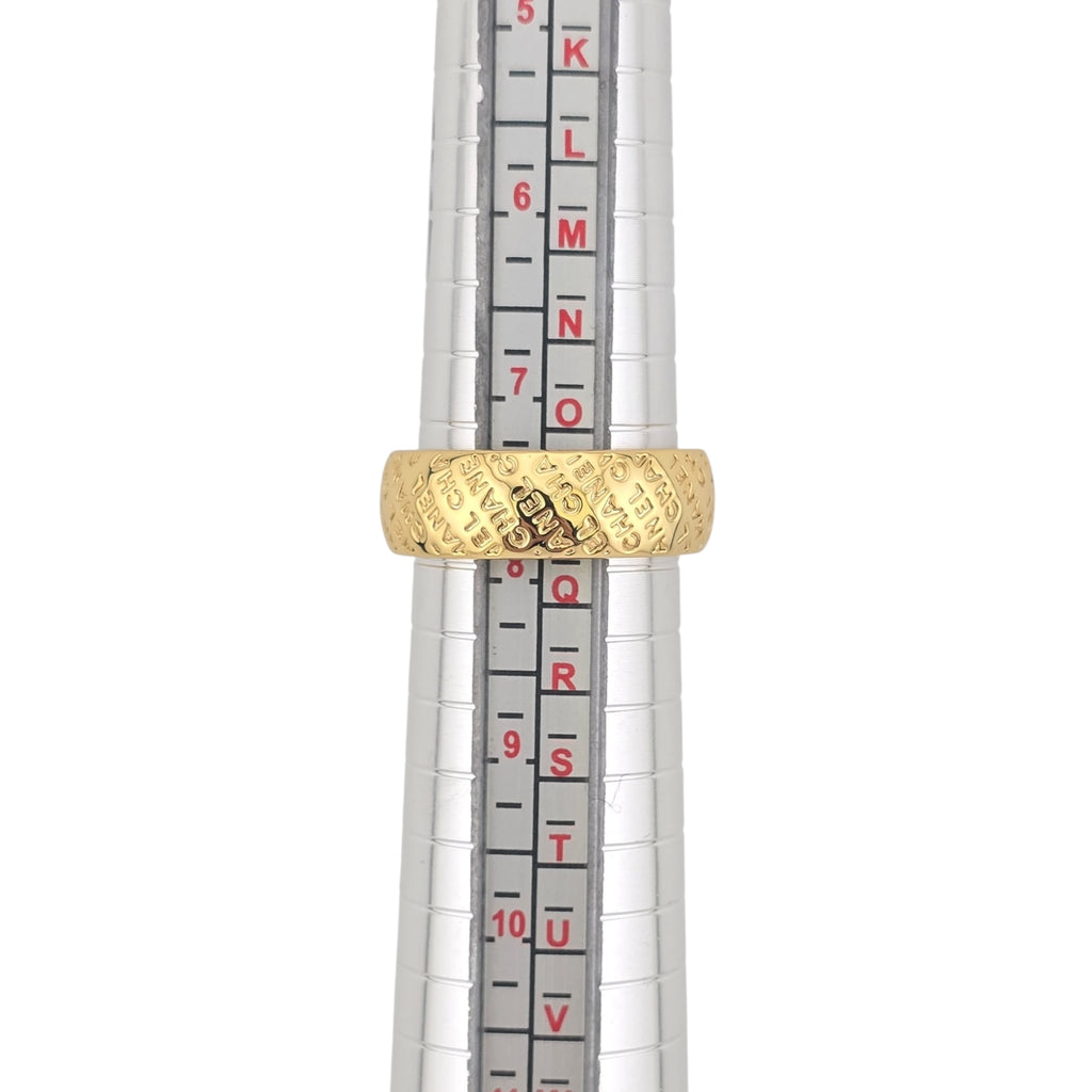 Chanel CC Gold Crystal Ring 2024