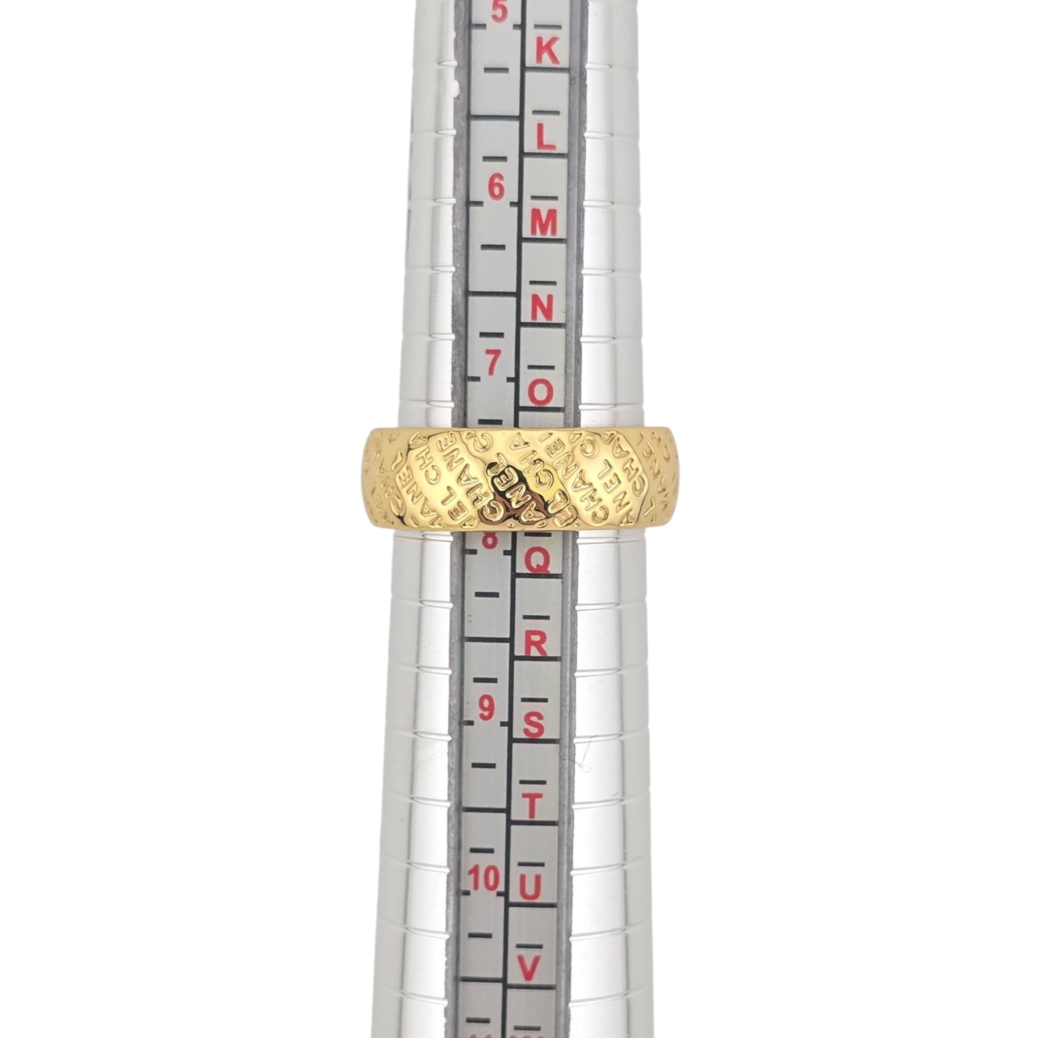 Chanel CC Gold Crystal Ring 2024