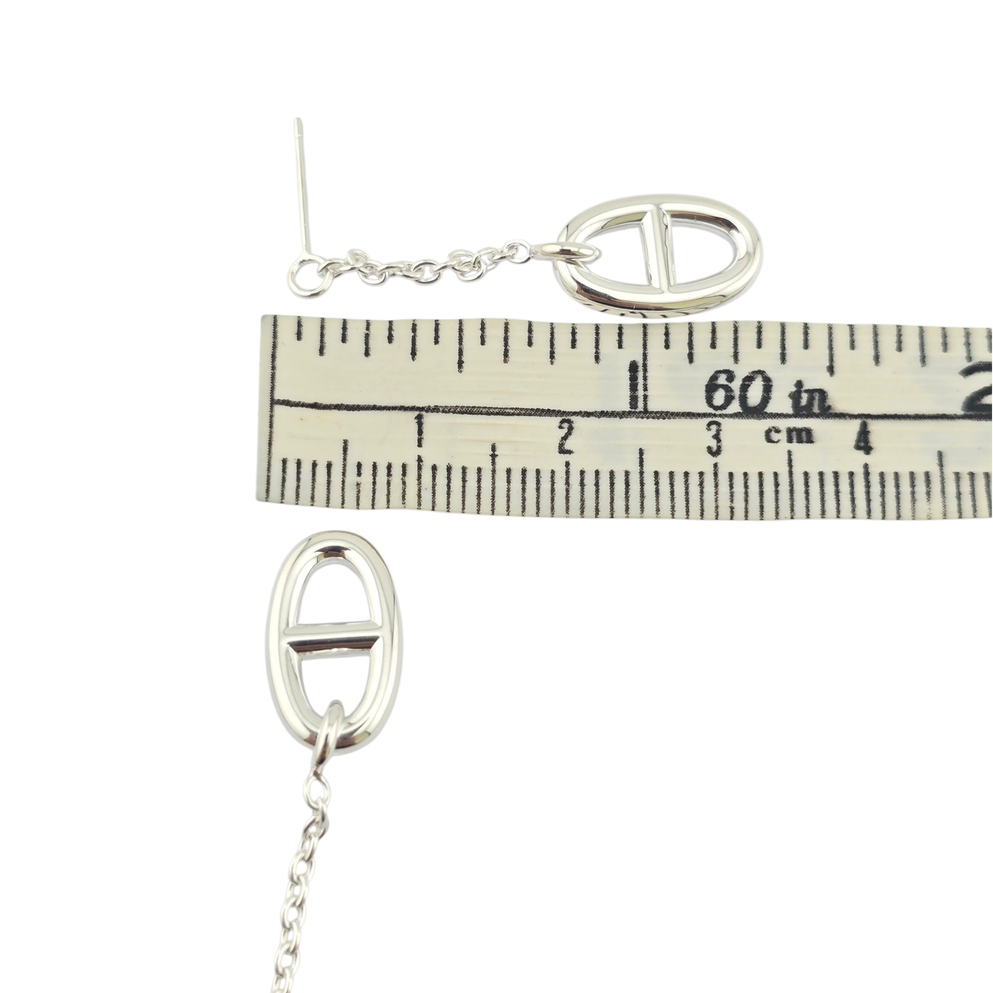 Hermes Farandole Sterling Silver Earrings Medium