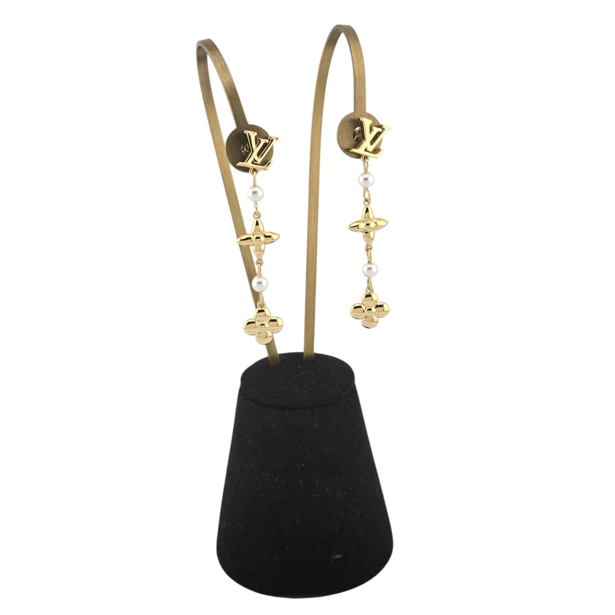 Louis Vuitton LV Louisa Gold Earrings LOUIS VUITTON